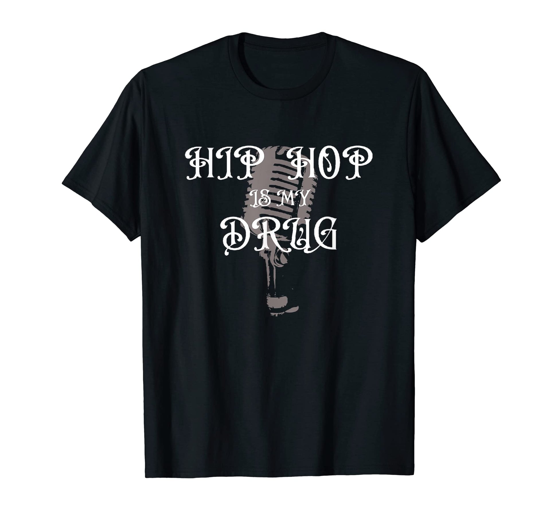 Old School Hip Hop Rap Microphone 80S T-Shirt - Graphic Print for Adults - T-Shirt, Sweatshirt, Hoodie