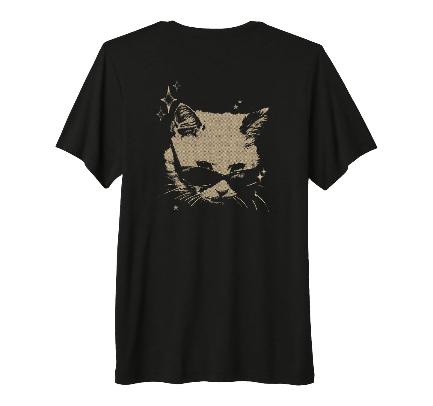 Y2K Cat Sunglasses 90S 2000S Grunge Tri T-Shirt - Unique Graphic Unisex - T-Shirt, Sweatshirt, Hoodie