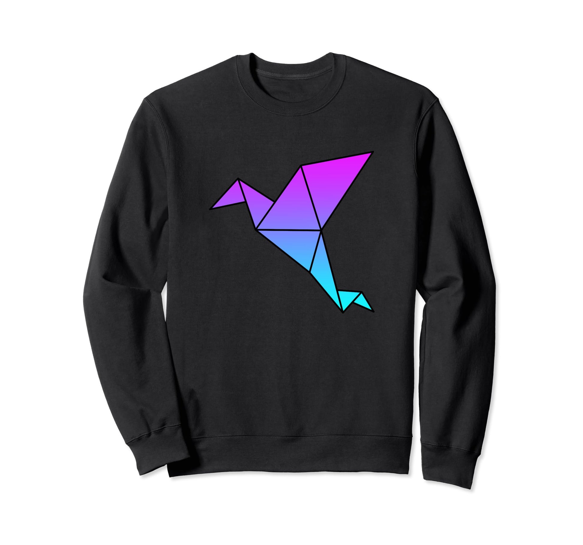 Crane Origami Vaporwave Aesthetic Sweatshirt - Casual Everyday Wear Unisex - T-Shirt, Sweatshirt, Hoodie