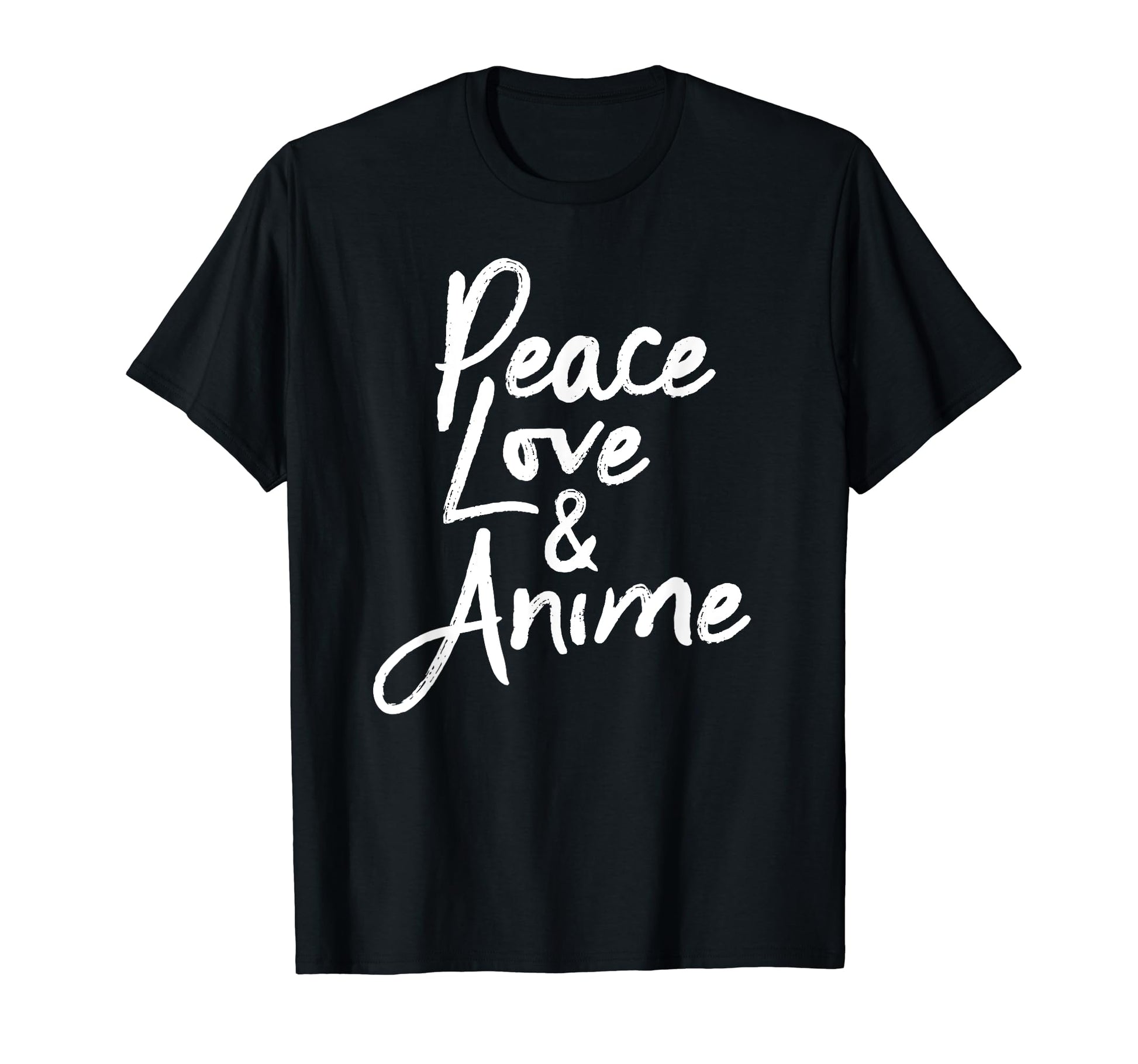 Anime Peace Love And Anime T-Shirt - Minimalist Print Men Women - T-Shirt, Sweatshirt, Hoodie