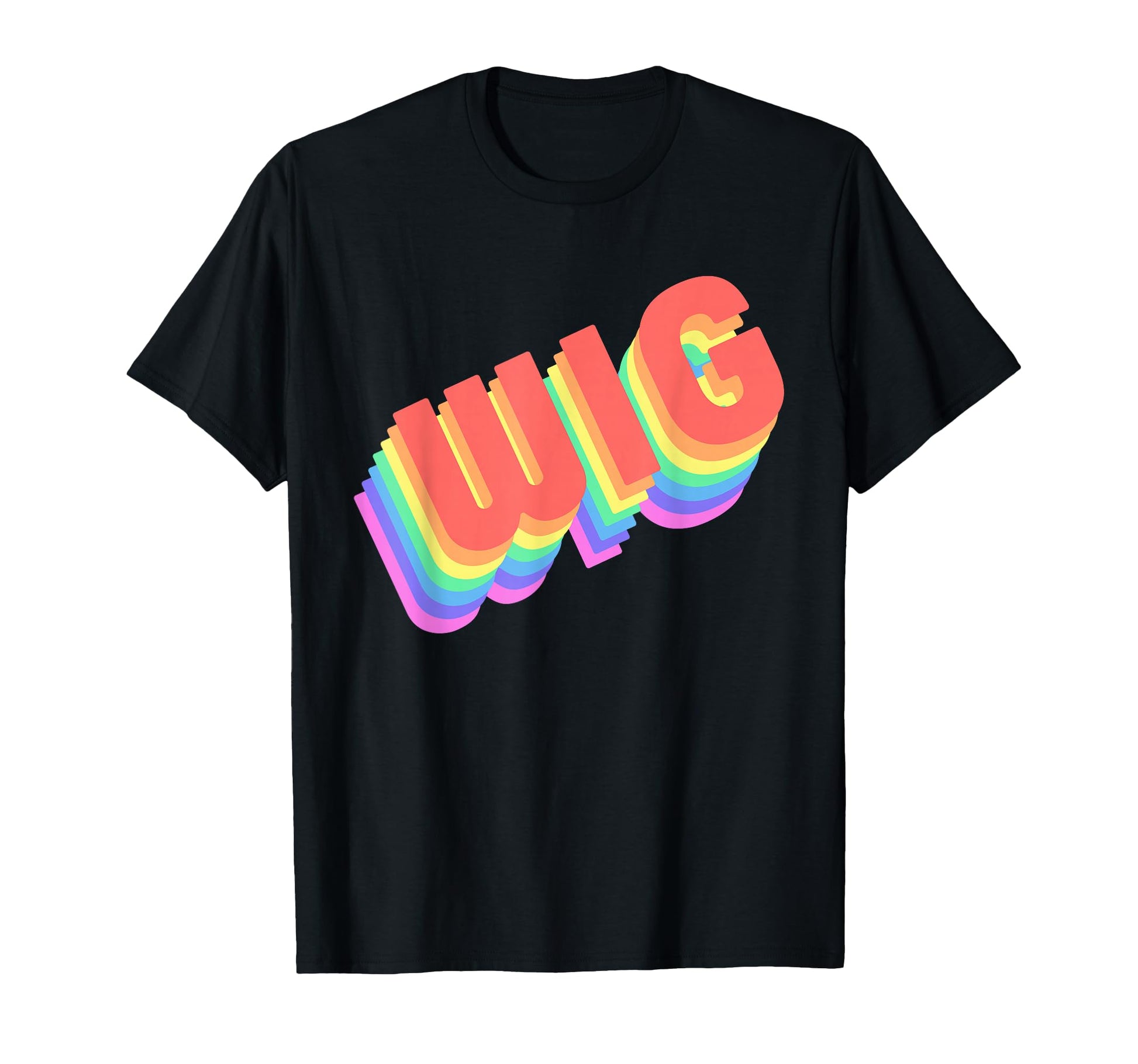 Rainbow Wig Pride T-Shirt - Custom Art Print Unisex - T-Shirt, Sweatshirt, Hoodie