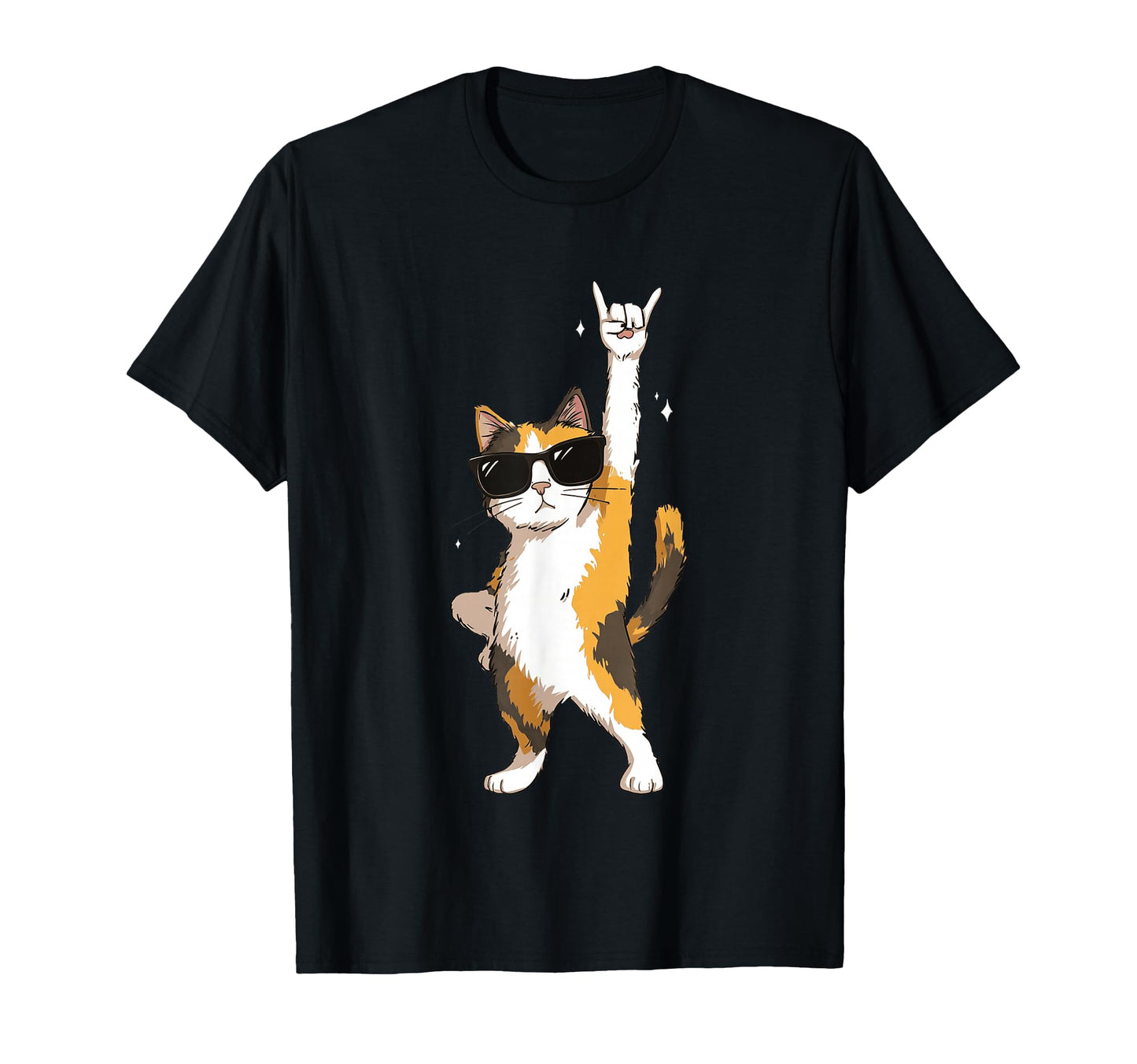Cat Sunglasses Rock Funny T-Shirt - Aesthetic Graphic for Adults - T-Shirt, Sweatshirt, Hoodie