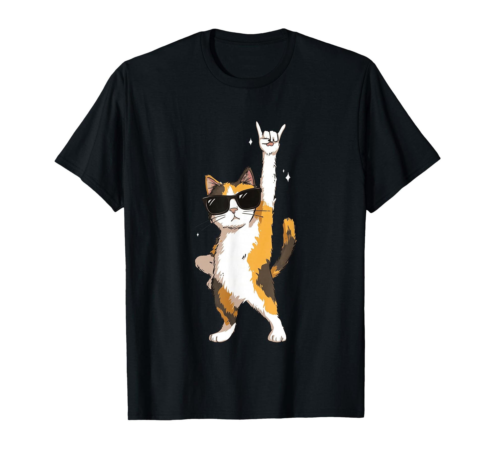 Cat Sunglasses Rock Funny T-Shirt - Aesthetic Graphic for Adults - T-Shirt, Sweatshirt, Hoodie