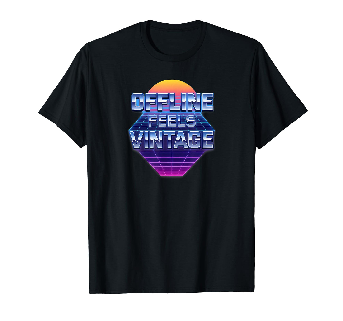 Offline Feels Tech Vaporwave Aesthetic T-Shirt - Novelty Apparel for Adults - T-Shirt, Sweatshirt, Hoodie