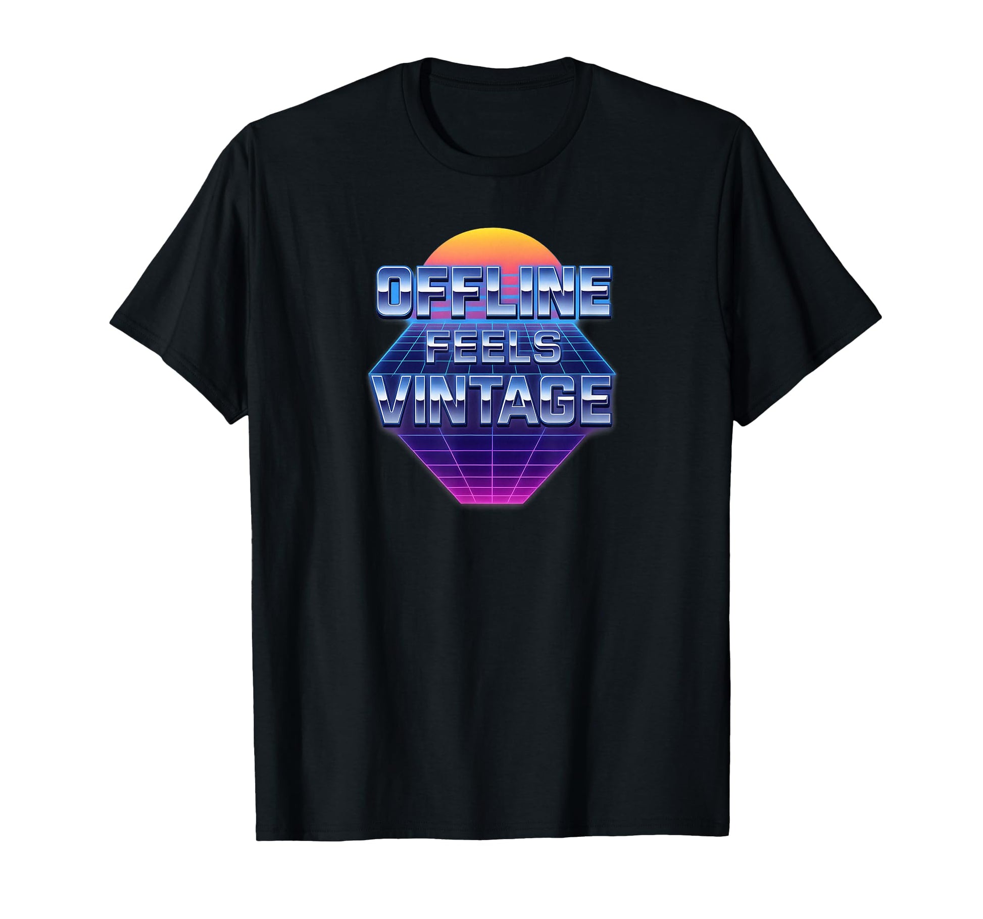 Offline Feels Tech Vaporwave Aesthetic T-Shirt - Novelty Apparel for Adults - T-Shirt, Sweatshirt, Hoodie