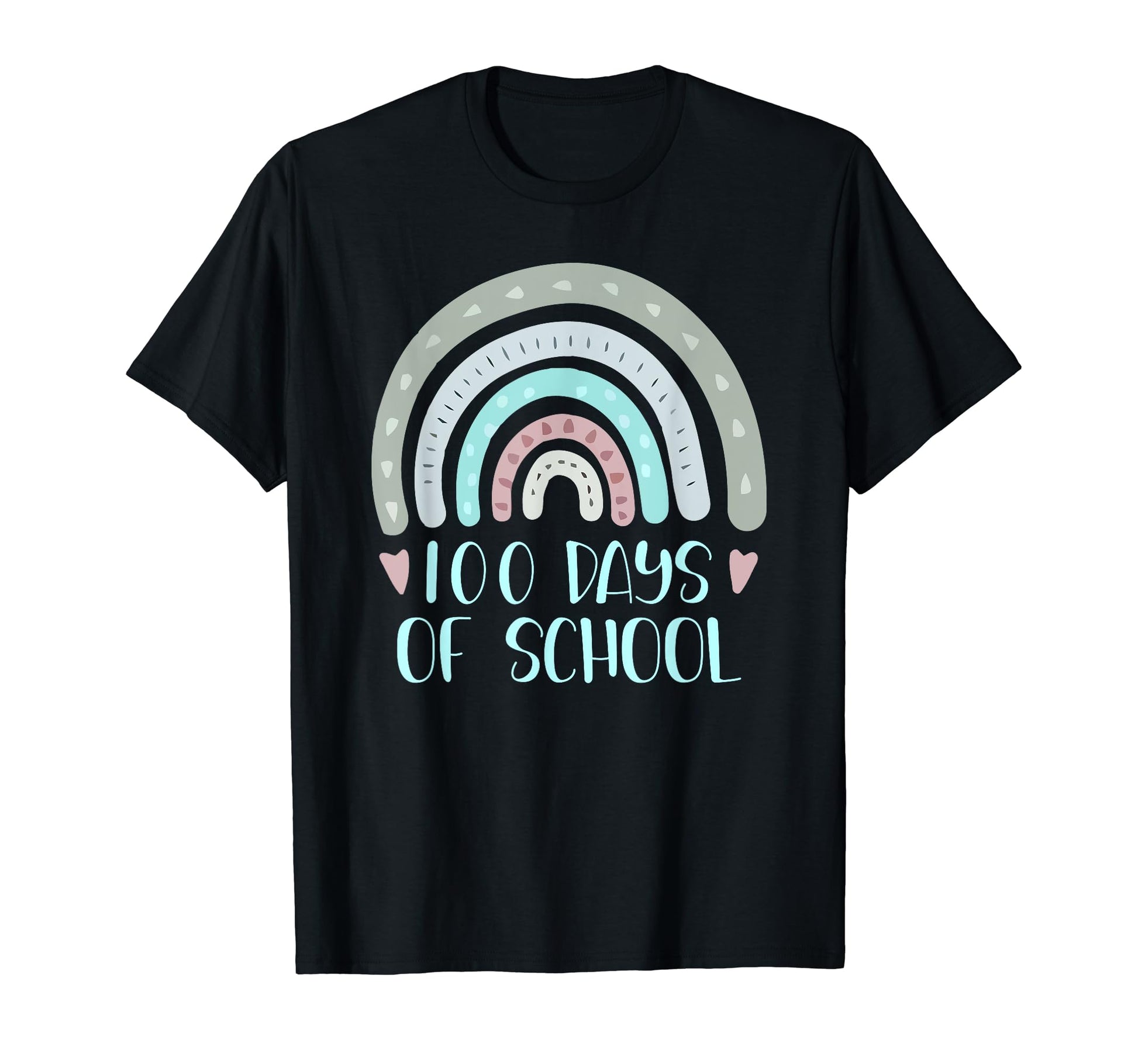 100 Days School Teacher Student Rainbow T-Shirt - Trendy Graphic Unisex - T-Shirt, Sweatshirt, Hoodie