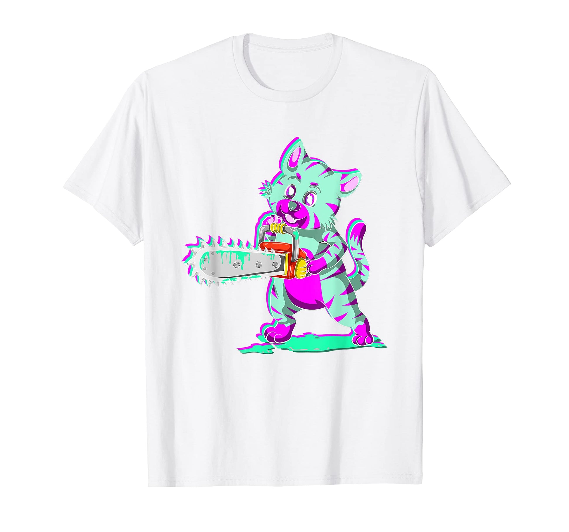 Scary Pet Animal Chainsaw T-Shirt - Casual Everyday Wear Men Women - T-Shirt, Sweatshirt, Hoodie