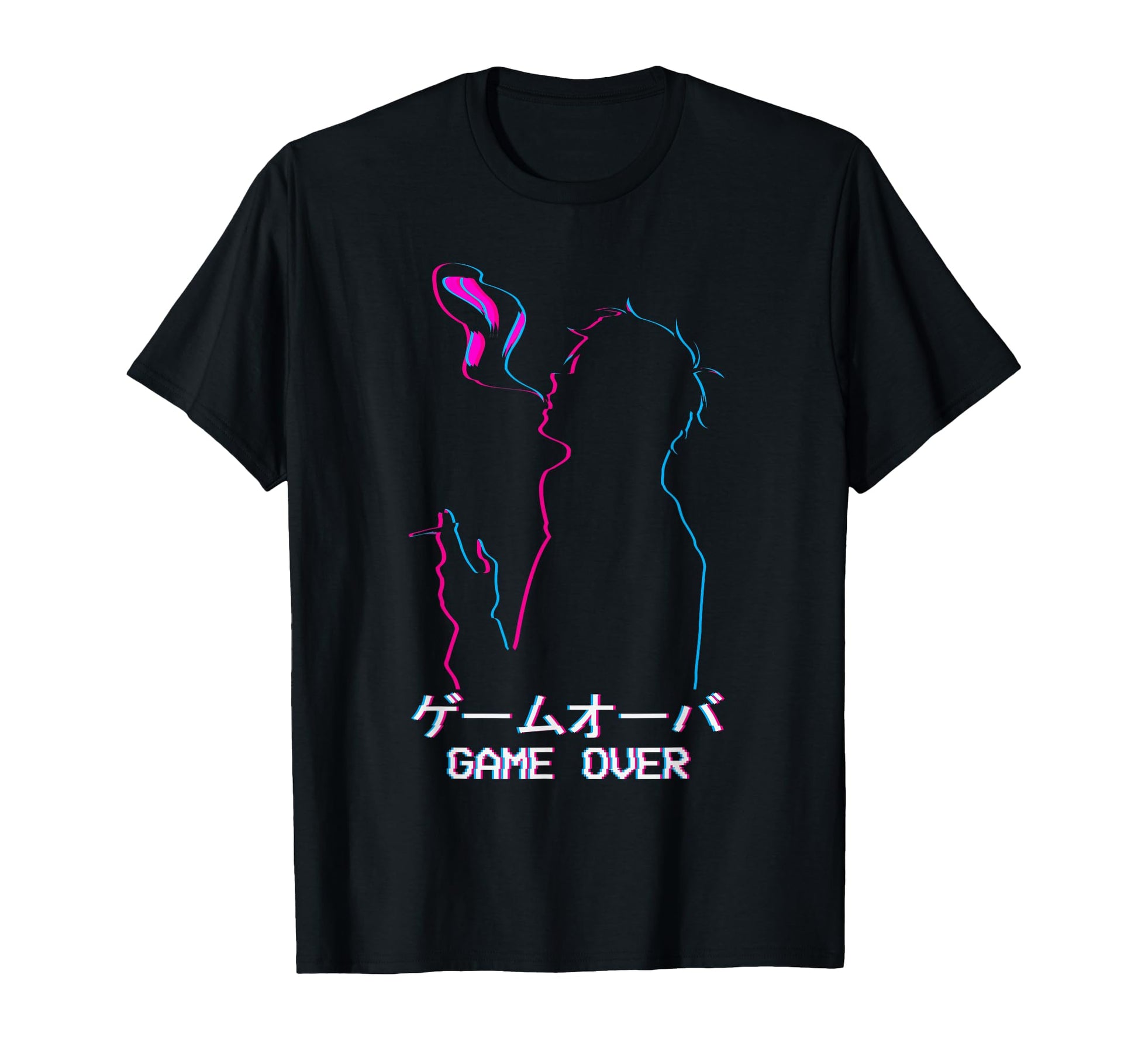 Game Over Anime Sad Soft Vaporwave T-Shirt - Graphic Print Men Women - T-Shirt, Sweatshirt, Hoodie