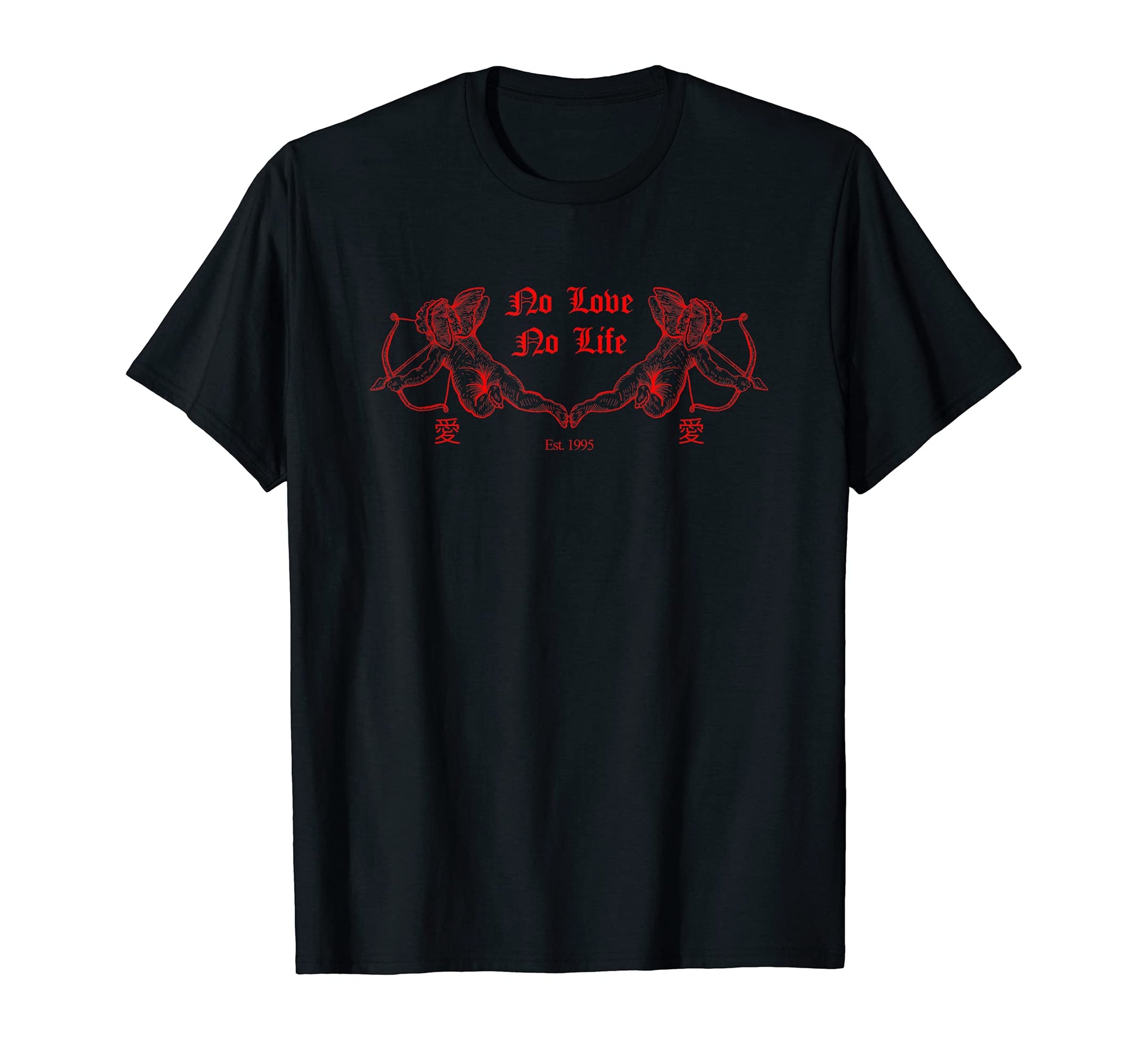 Amor Kanji Aesthetic E Sad Angel T-Shirt - Streetwear Style Men Women - T-Shirt, Sweatshirt, Hoodie