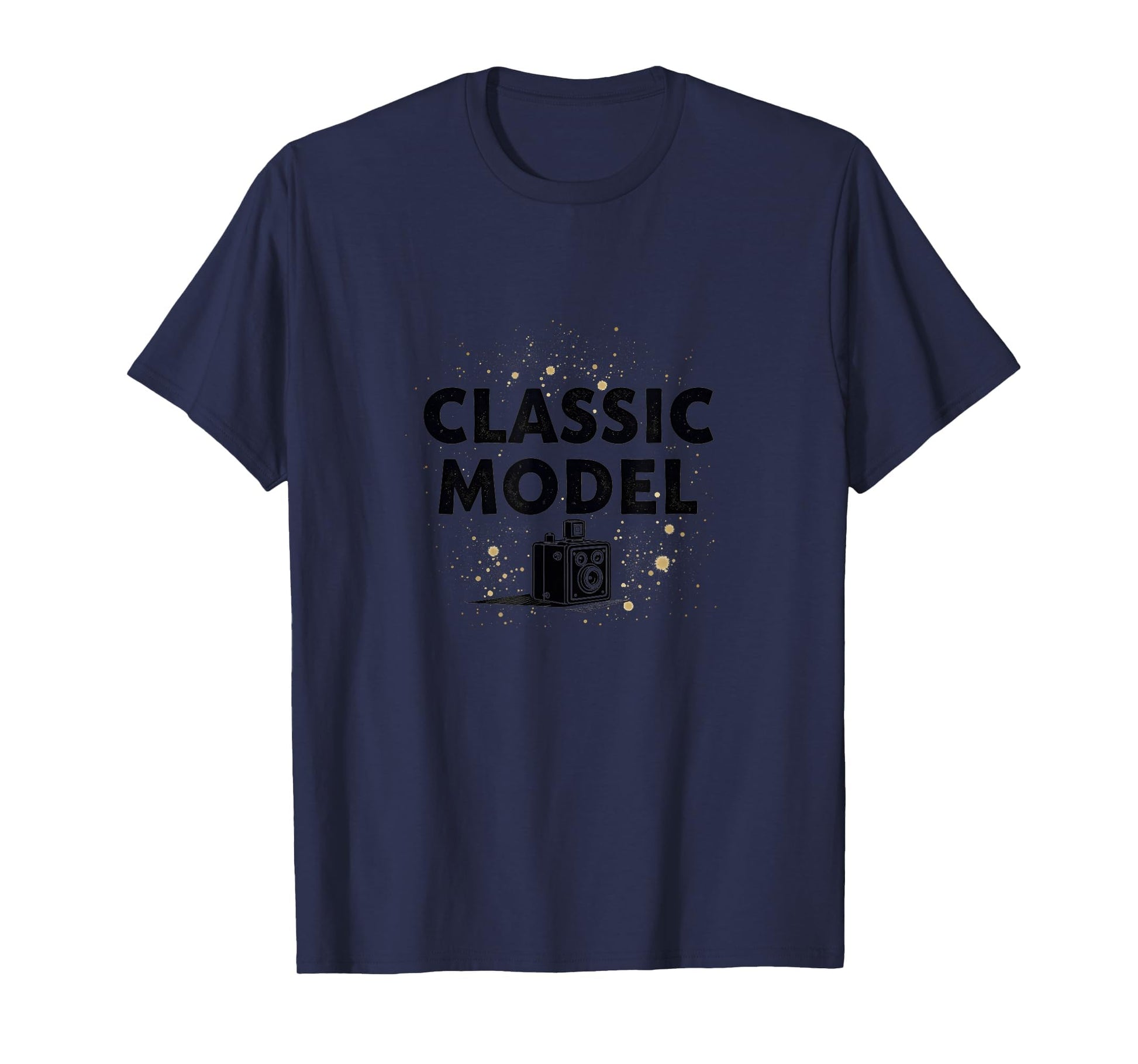 Model 1900S Camera Nostalgia Navy Blue T-Shirt - Custom Art Print Unisex - T-Shirt, Sweatshirt, Hoodie