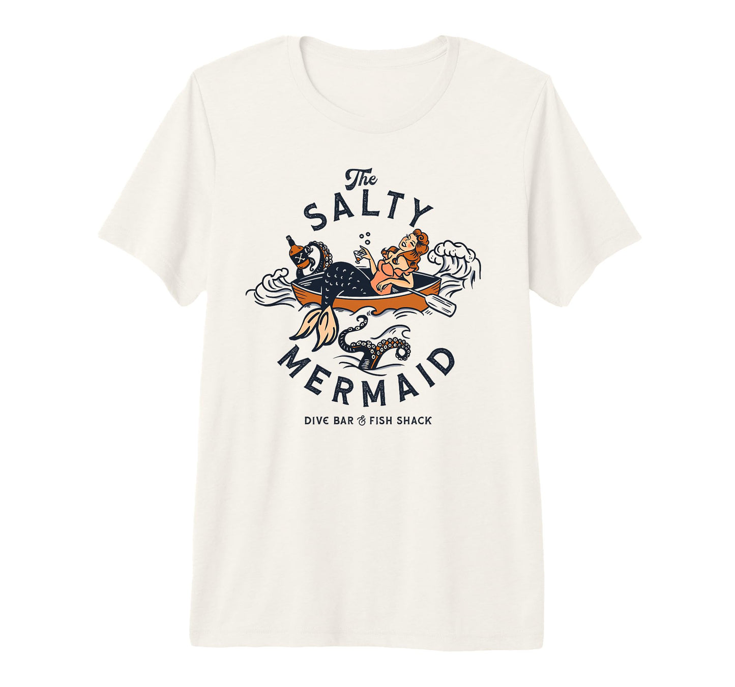 Mermaid Dive Bar Salty Fish Shack T-Shirt - Streetwear Style for Adults - T-Shirt, Sweatshirt, Hoodie
