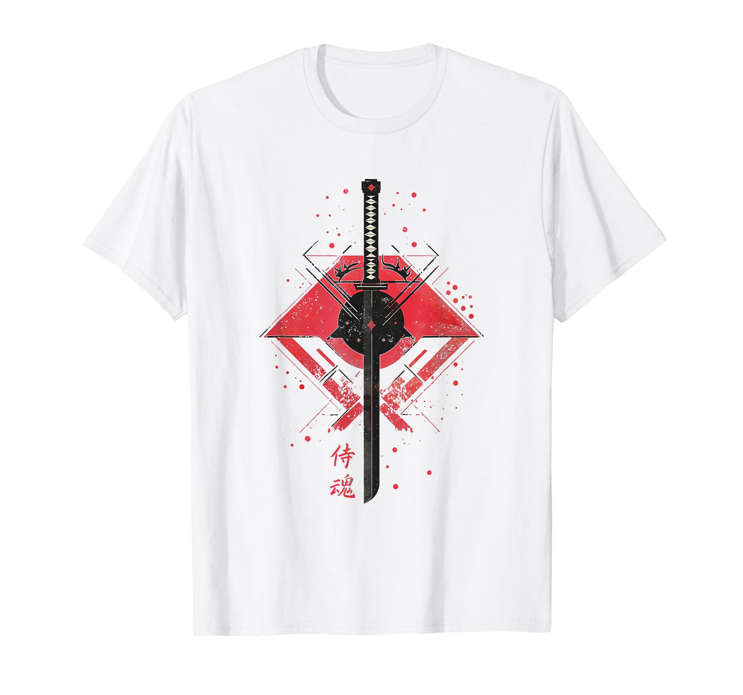 Anime Cyberpunk Samurai Grunge T-Shirt - Graphic Print for Adults - T-Shirt, Sweatshirt, Hoodie