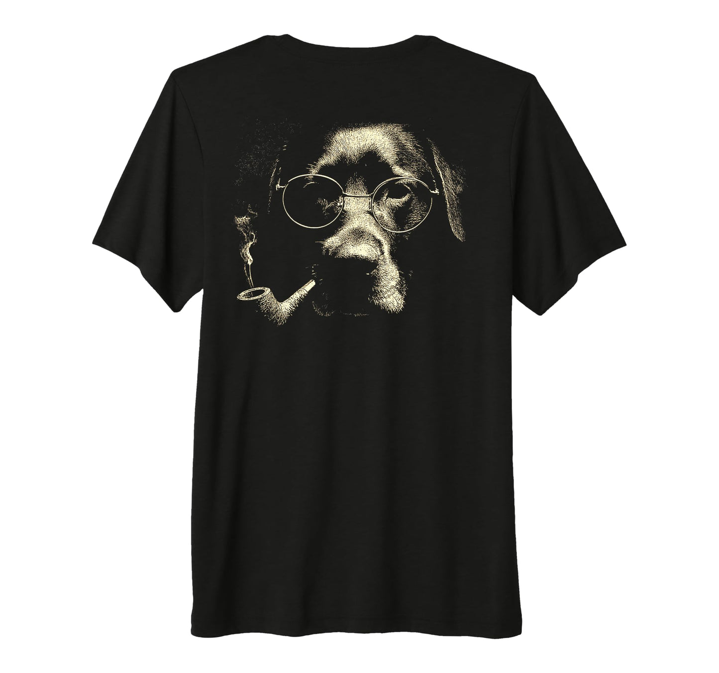Labrador Retriever Glasses Smoking Pipe T-Shirt - Aesthetic Graphic Unisex - T-Shirt, Sweatshirt, Hoodie