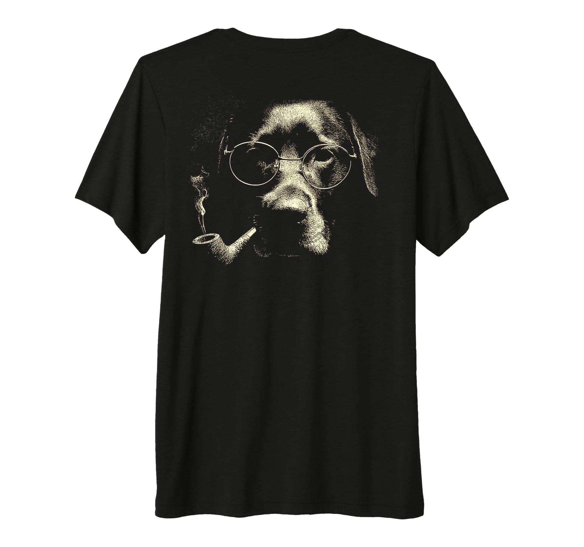 Labrador Retriever Glasses Smoking Pipe T-Shirt - Aesthetic Graphic Unisex - T-Shirt, Sweatshirt, Hoodie