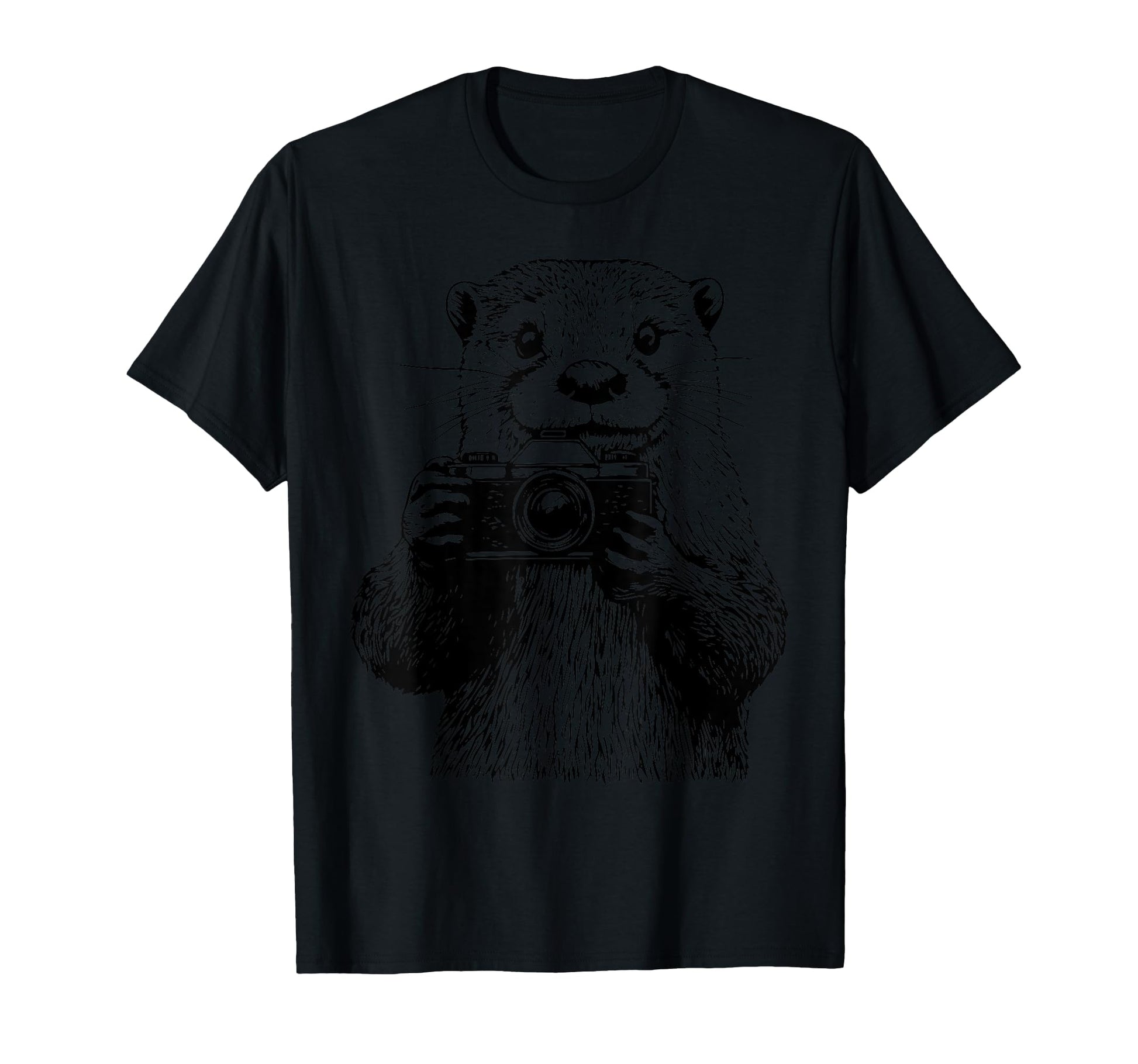 Otter Camera Otter Photographer T-Shirt - Novelty Apparel for Adults - T-Shirt, Sweatshirt, Hoodie