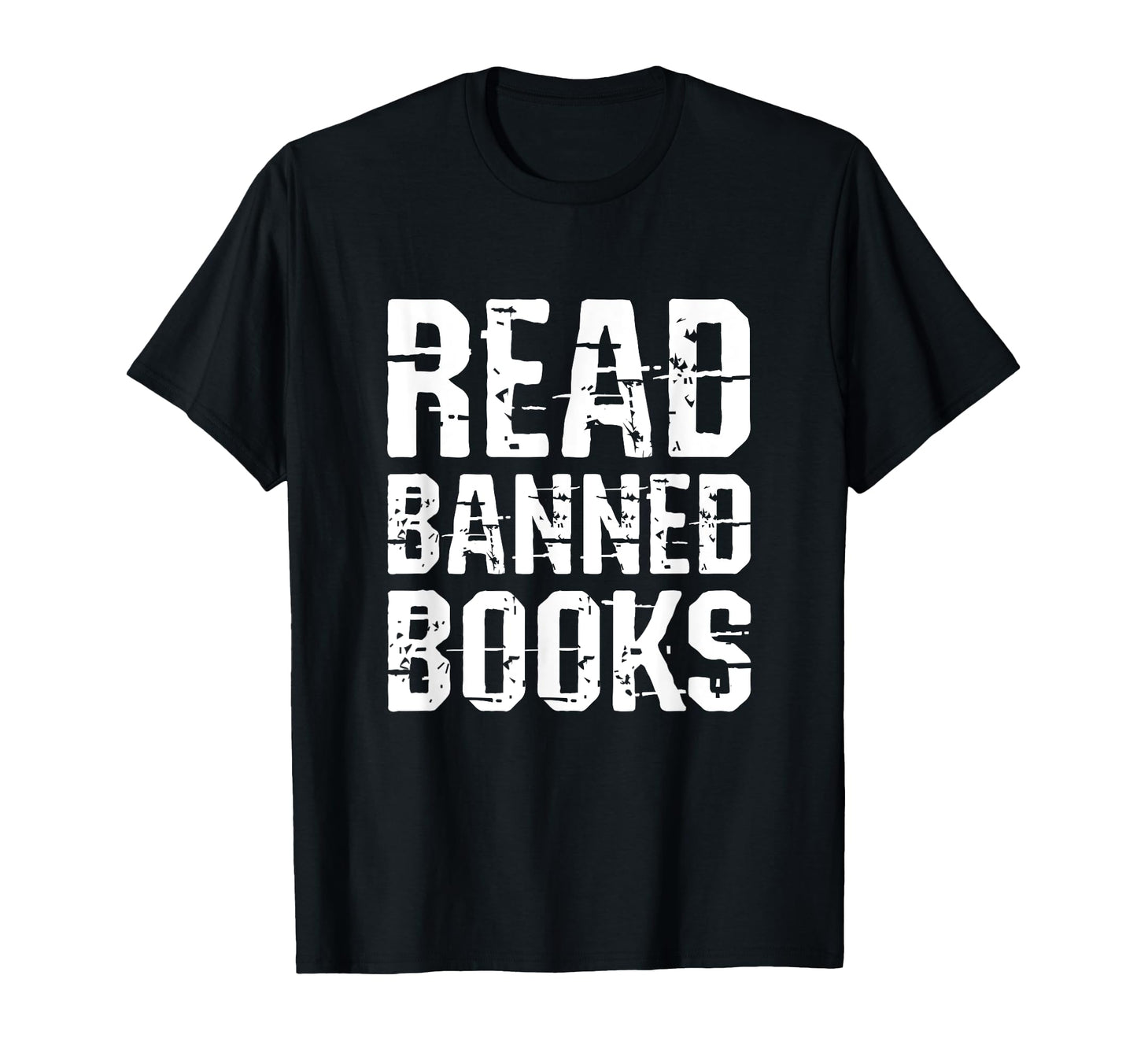 Good To Read Banned Books Grunge T-Shirt - Custom Art Print Unisex - T-Shirt, Sweatshirt, Hoodie