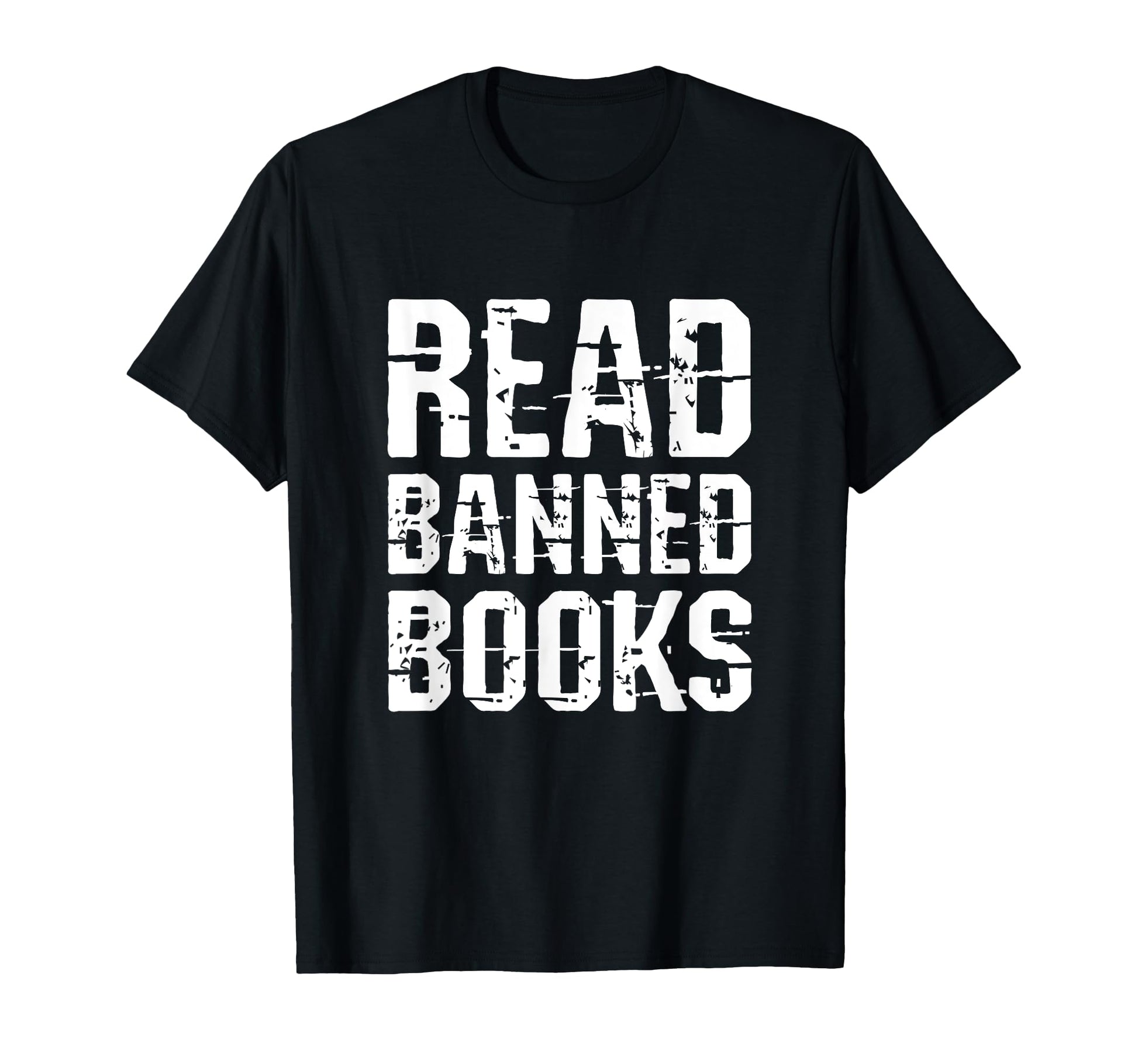Good To Read Banned Books Grunge T-Shirt - Custom Art Print Unisex - T-Shirt, Sweatshirt, Hoodie