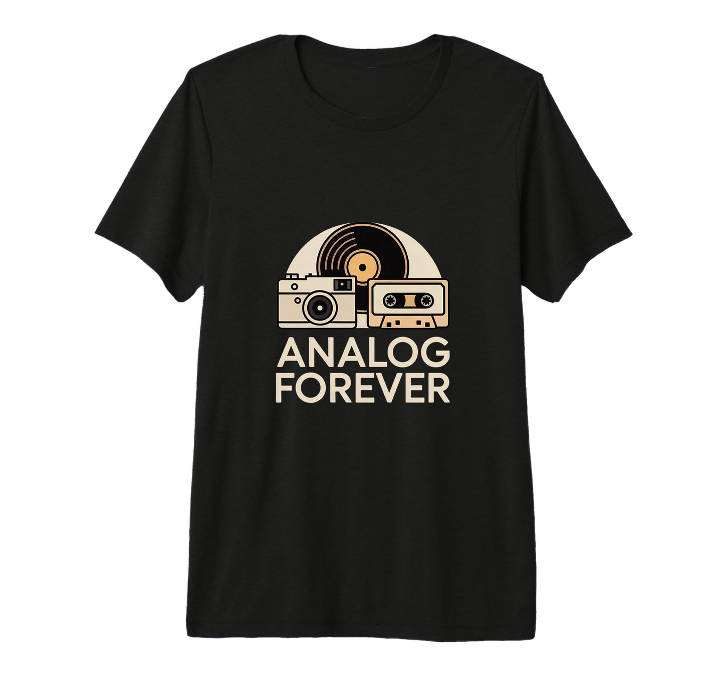 Analog Forever Camera Cassette Tri Blend T-Shirt - Trendy Graphic Men Women - T-Shirt, Sweatshirt, Hoodie