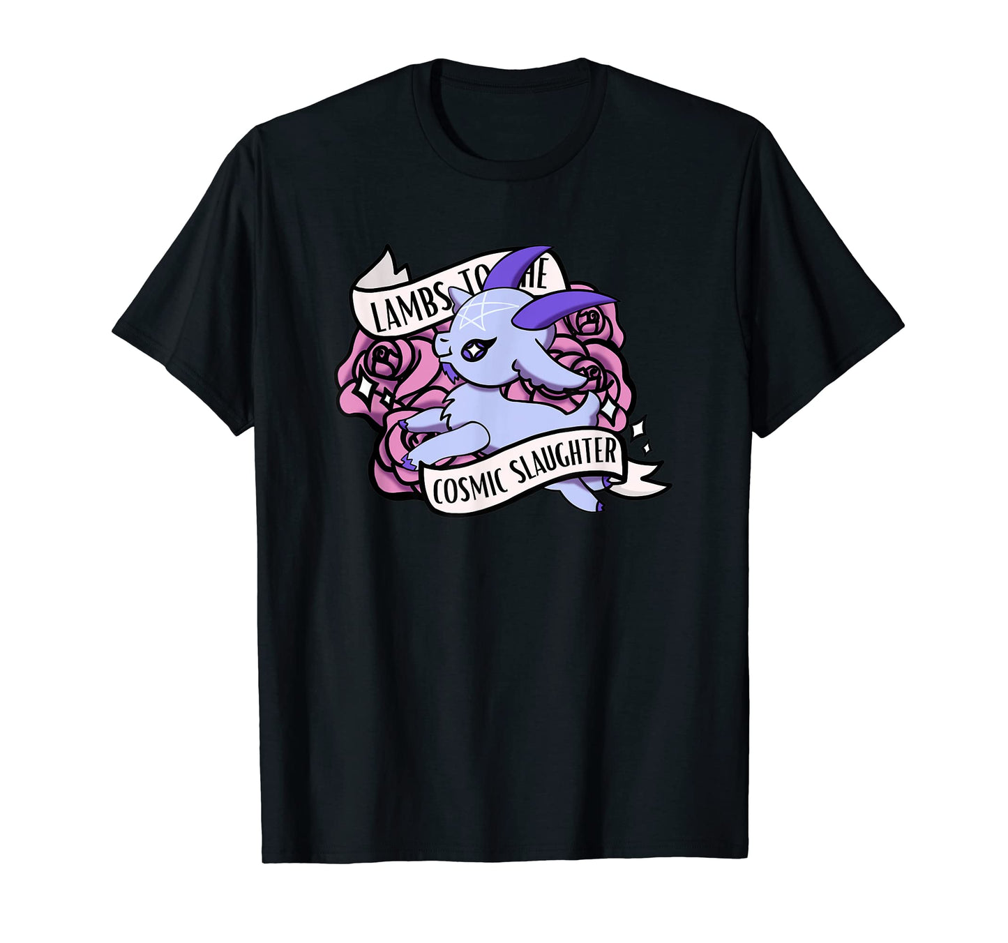 Pastel Goth Cosmic Purple Goat T-Shirt - Minimalist Print Unisex - T-Shirt, Sweatshirt, Hoodie