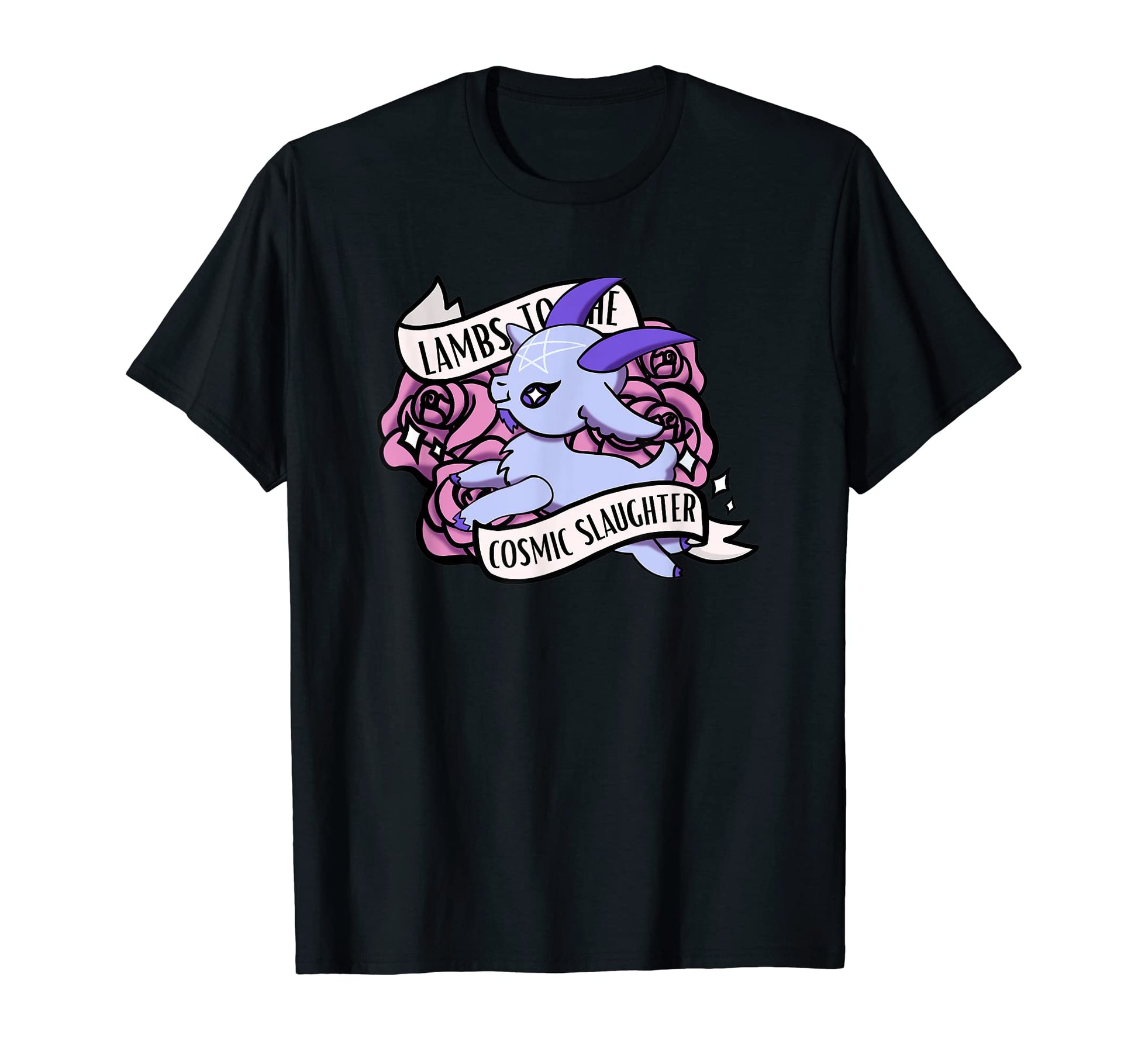 Pastel Goth Cosmic Purple Goat T-Shirt - Minimalist Print Unisex - T-Shirt, Sweatshirt, Hoodie