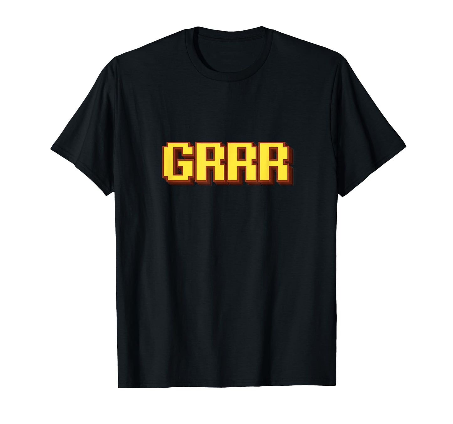 Grrr Expression Pixel Art Typography T-Shirt - Unique Graphic for Adults - T-Shirt, Sweatshirt, Hoodie