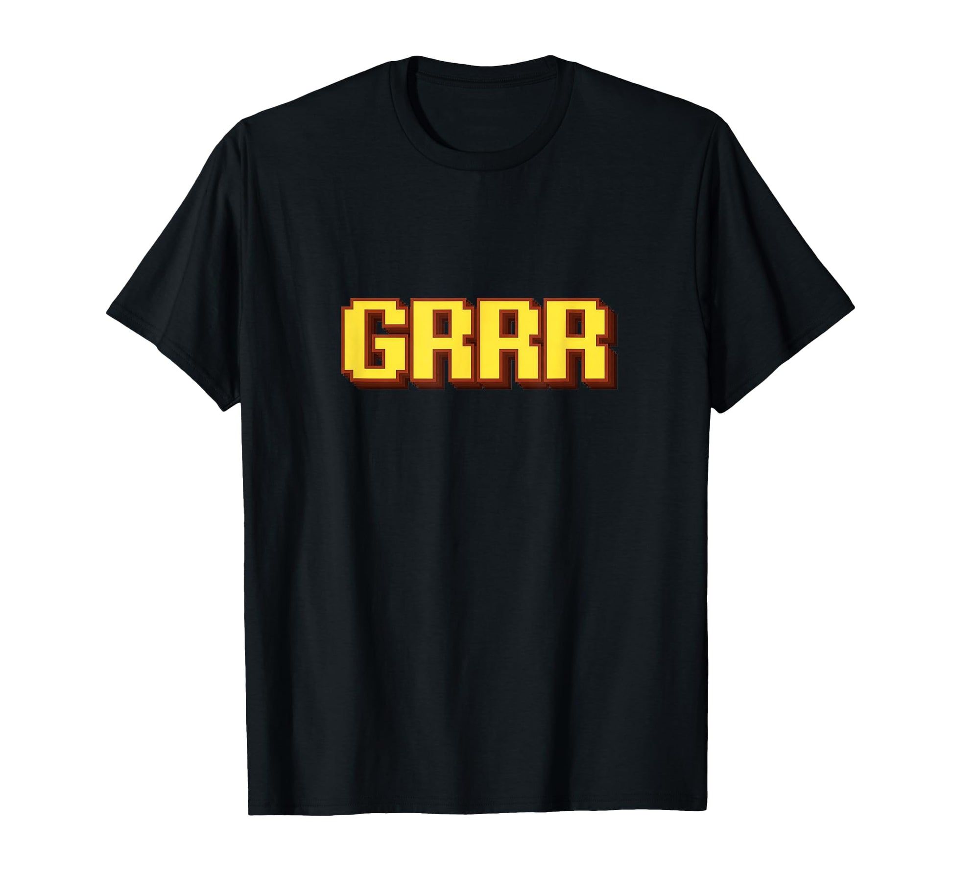 Grrr Expression Pixel Art Typography T-Shirt - Unique Graphic for Adults - T-Shirt, Sweatshirt, Hoodie