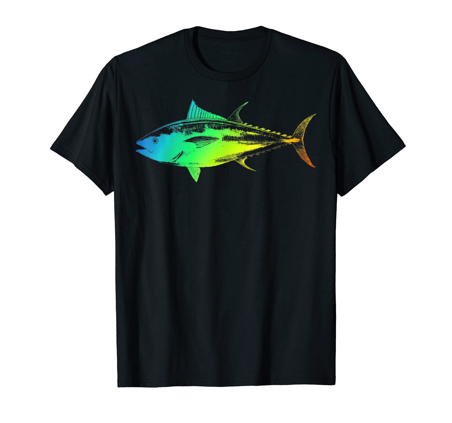 Bluefin Tuna Colorful Rainbow T-Shirt - Casual Everyday Wear for Adults - T-Shirt, Sweatshirt, Hoodie