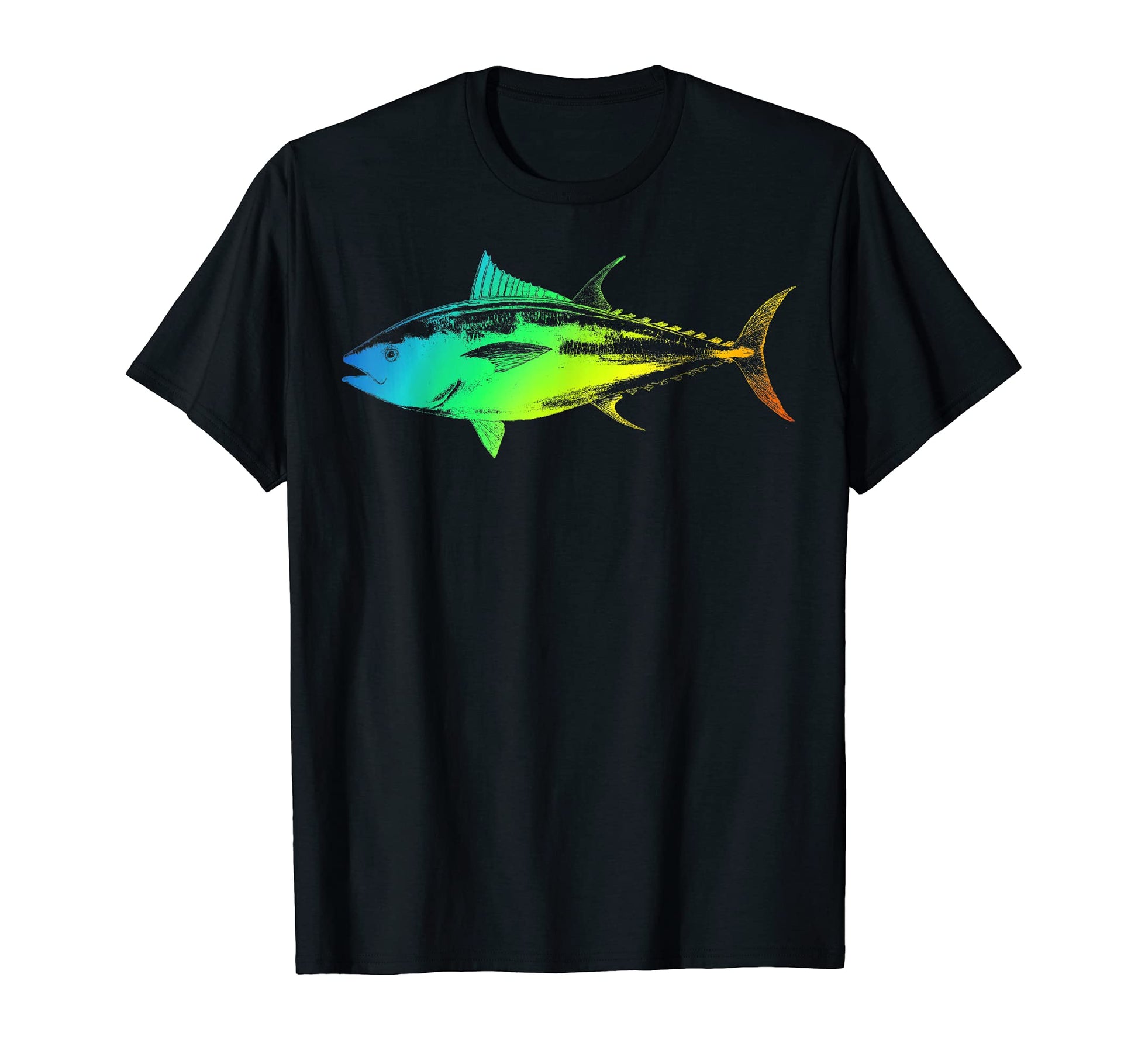 Bluefin Tuna Colorful Rainbow T-Shirt - Casual Everyday Wear for Adults - T-Shirt, Sweatshirt, Hoodie