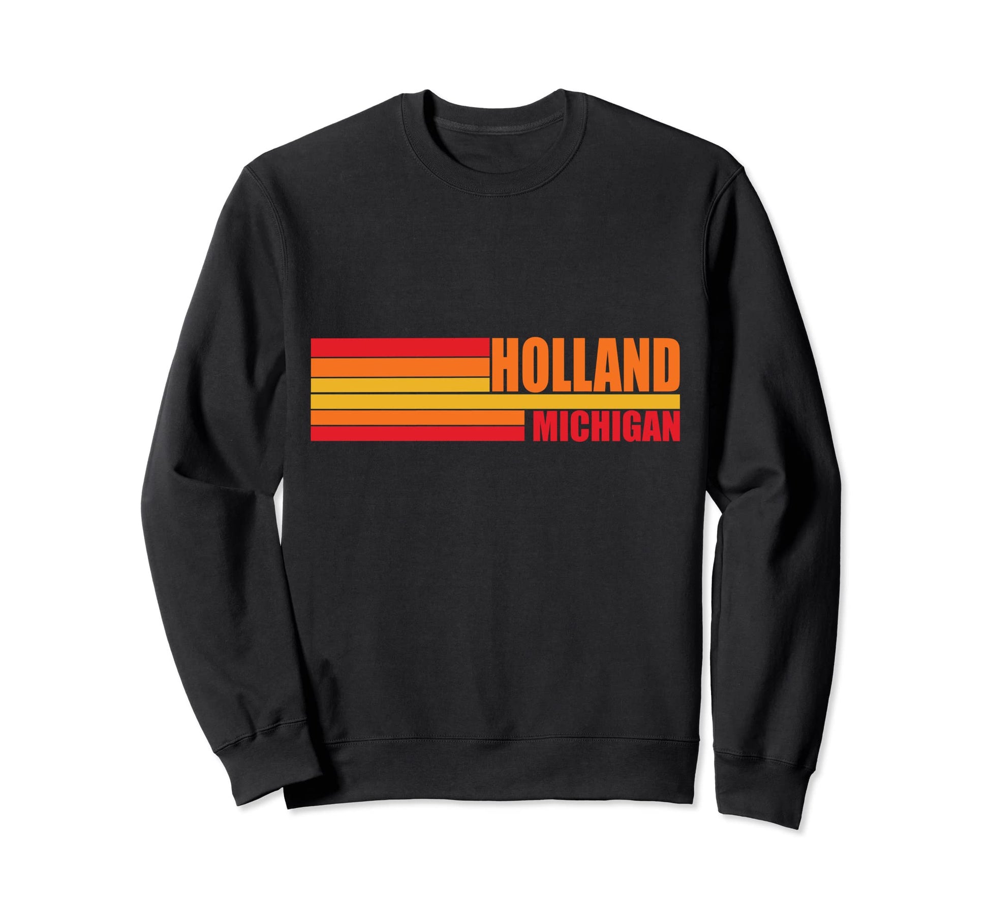 Holland Lake Michigan West 80S Mi Sweatshirt - Graphic Print Unisex - T-Shirt, Sweatshirt, Hoodie