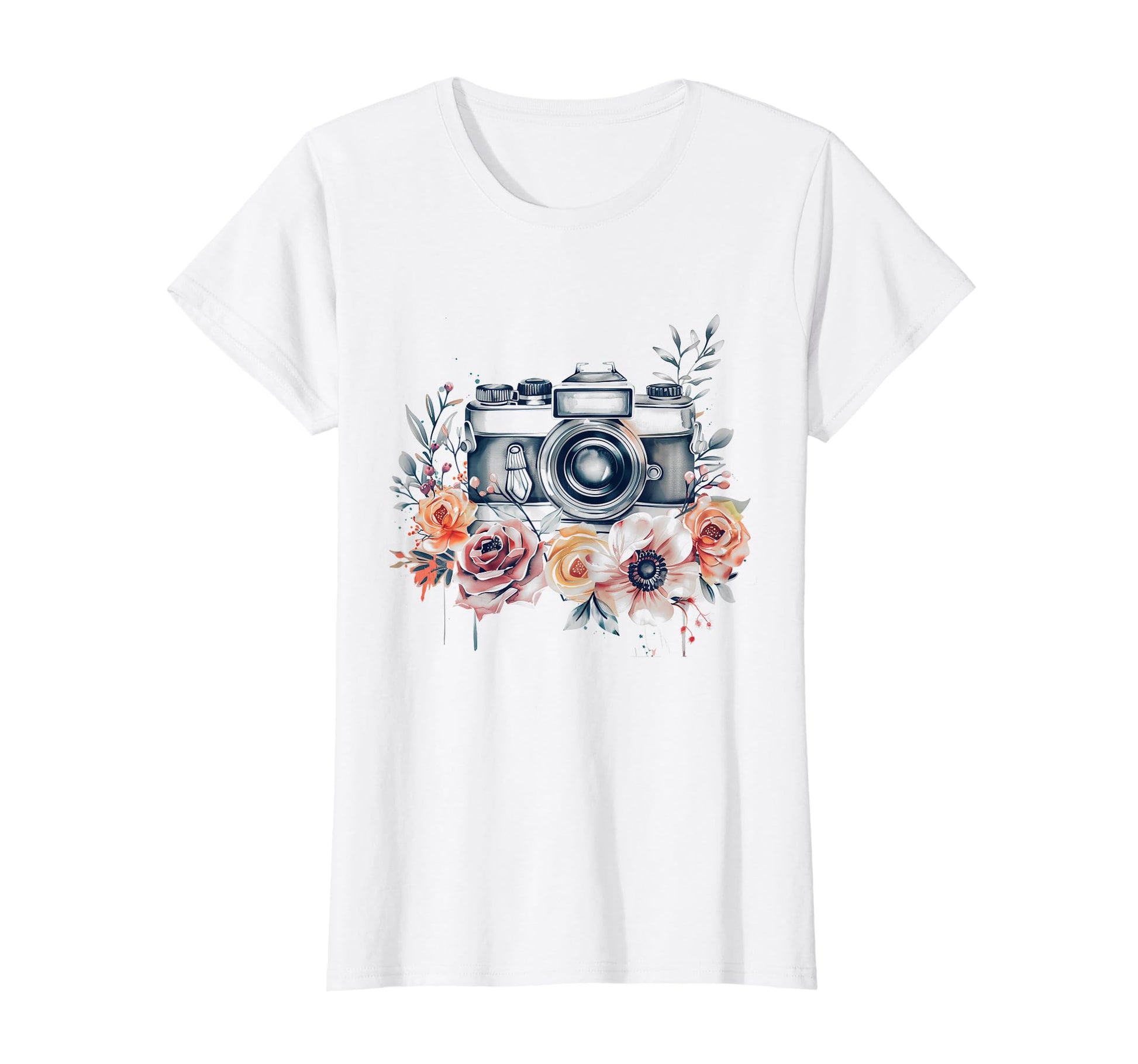 Photographer Camera Flowers Photography T-Shirt - Novelty Apparel Unisex - T-Shirt, Sweatshirt, Hoodie