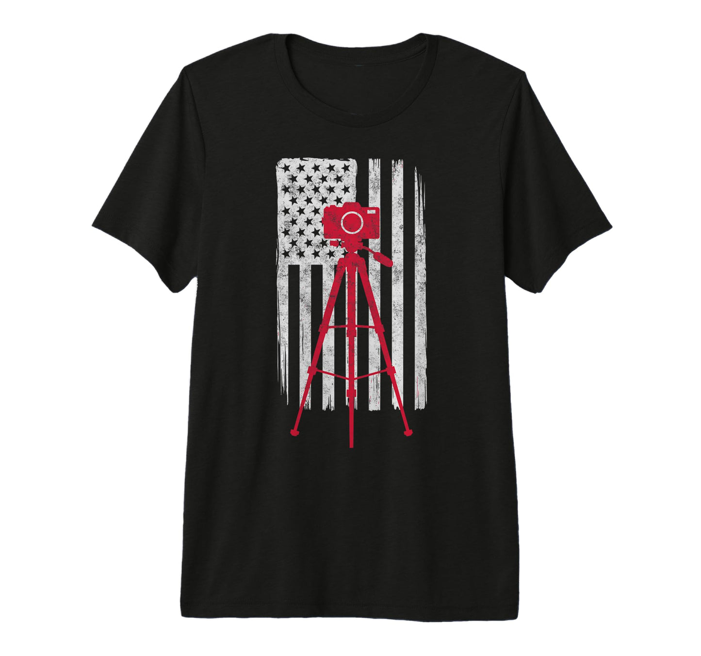 Us Flag Photo Camera Photographer T-Shirt - Trendy Graphic Unisex - T-Shirt, Sweatshirt, Hoodie