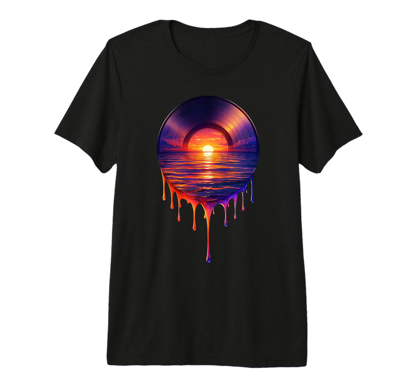 Vinyl Dripping Tri Blend T-Shirt - Trendy Graphic Unisex - T-Shirt, Sweatshirt, Hoodie