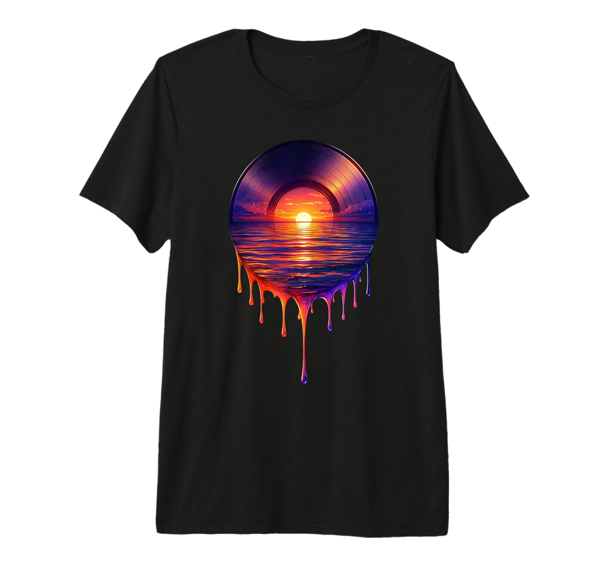 Vinyl Dripping Tri Blend T-Shirt - Trendy Graphic Unisex - T-Shirt, Sweatshirt, Hoodie