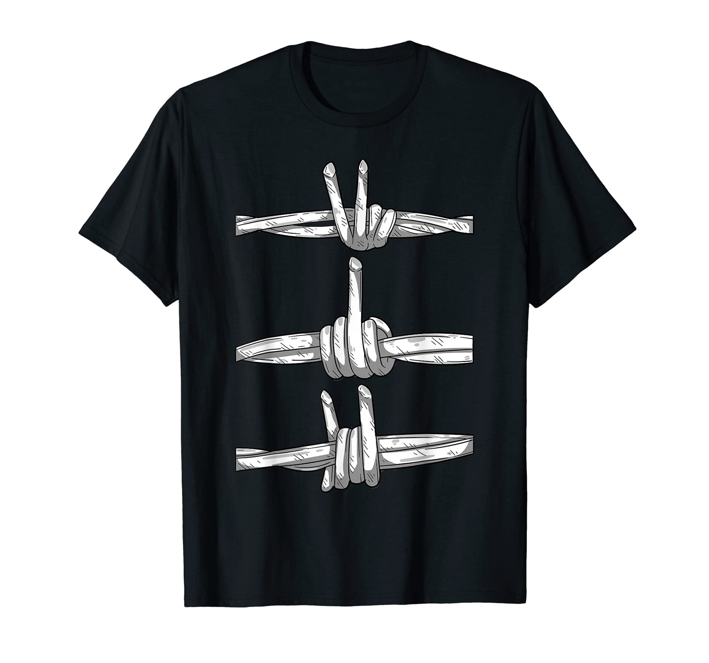 Minimalist Grunge Barbed Wire Peace T-Shirt - Graphic Print for Adults - T-Shirt, Sweatshirt, Hoodie