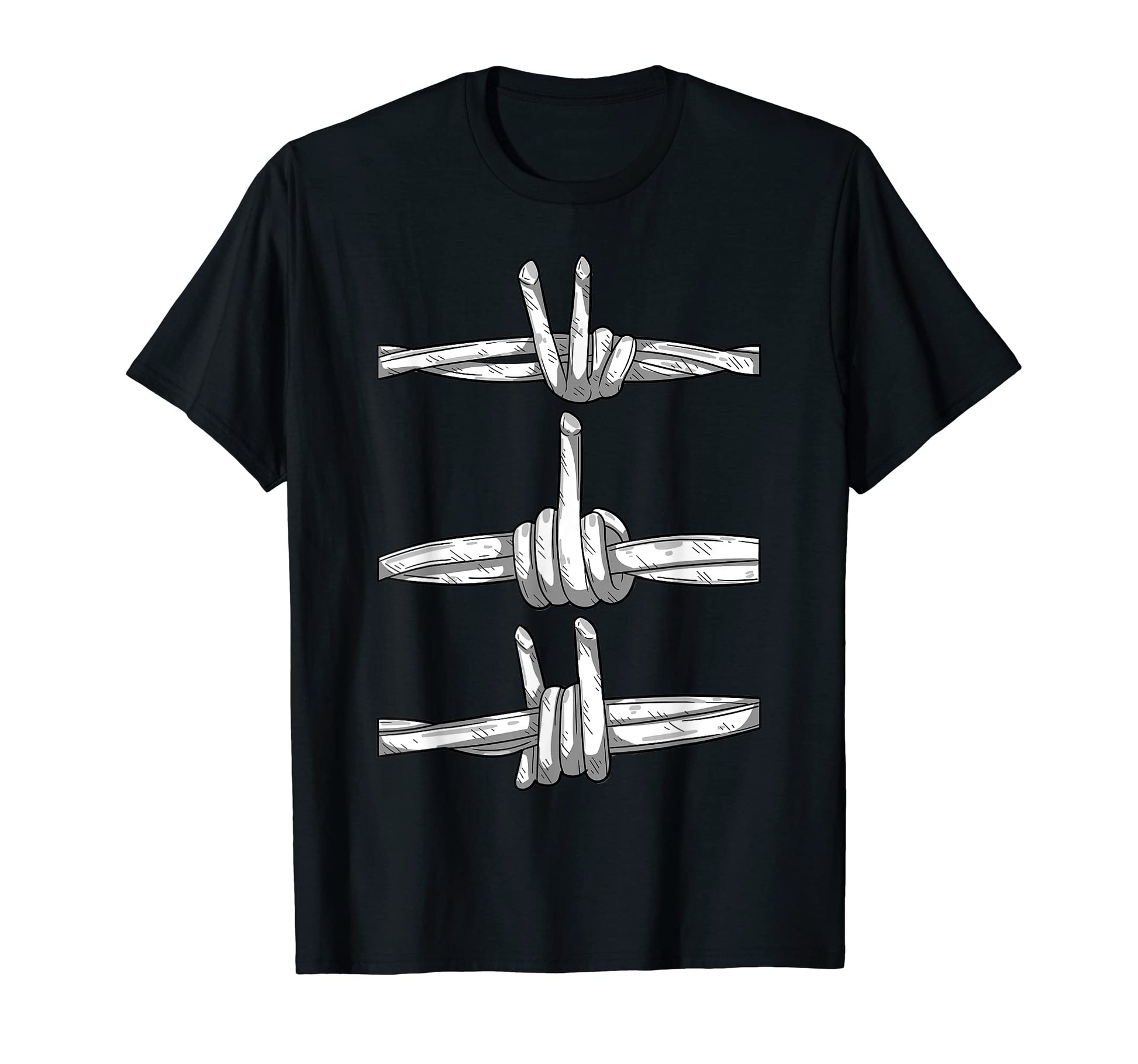 Minimalist Grunge Barbed Wire Peace T-Shirt - Graphic Print for Adults - T-Shirt, Sweatshirt, Hoodie