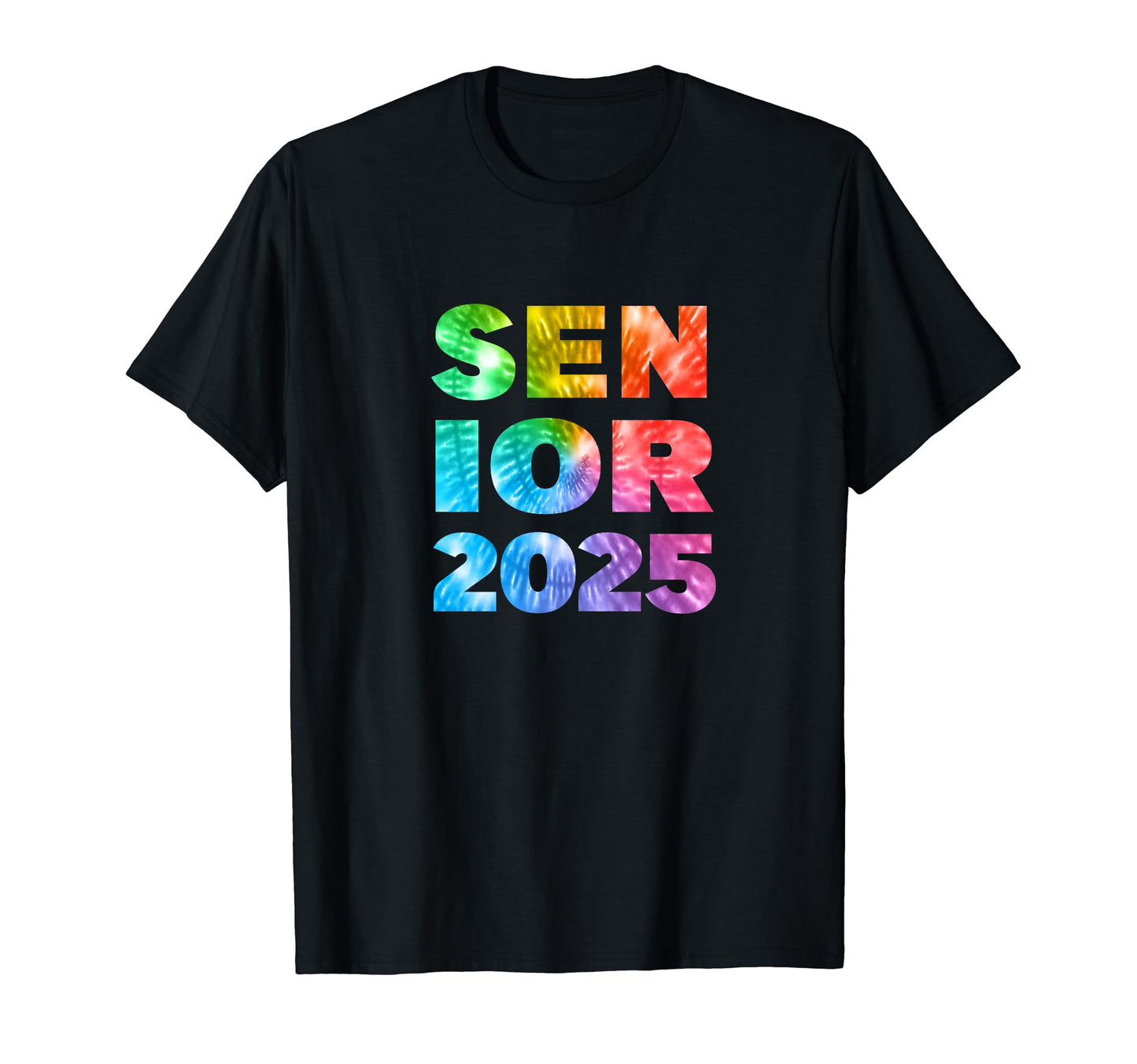 Senior 2025 Rainbow Tie Dye High School T-Shirt - Unique Graphic Unisex - T-Shirt, Sweatshirt, Hoodie