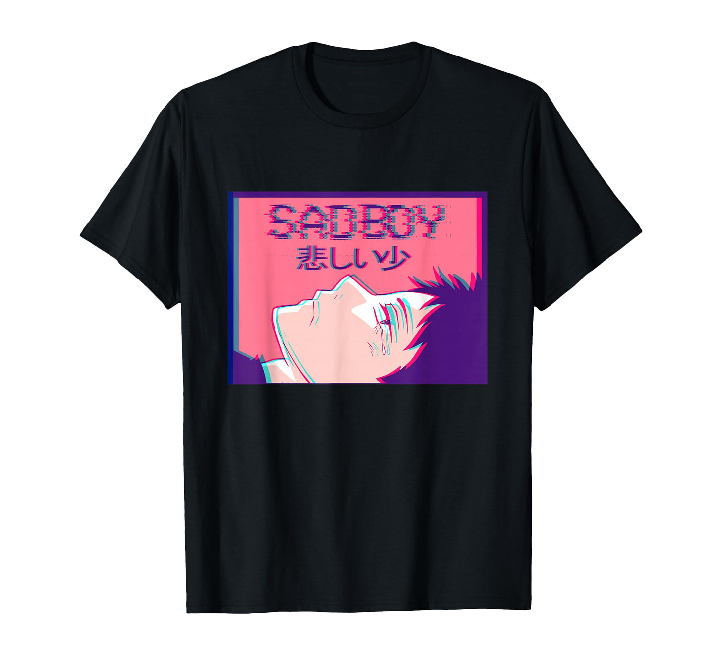 Sad Anime Emo Soft Eboy Vaporwave T-Shirt - Fun Novelty Design Unisex - T-Shirt, Sweatshirt, Hoodie