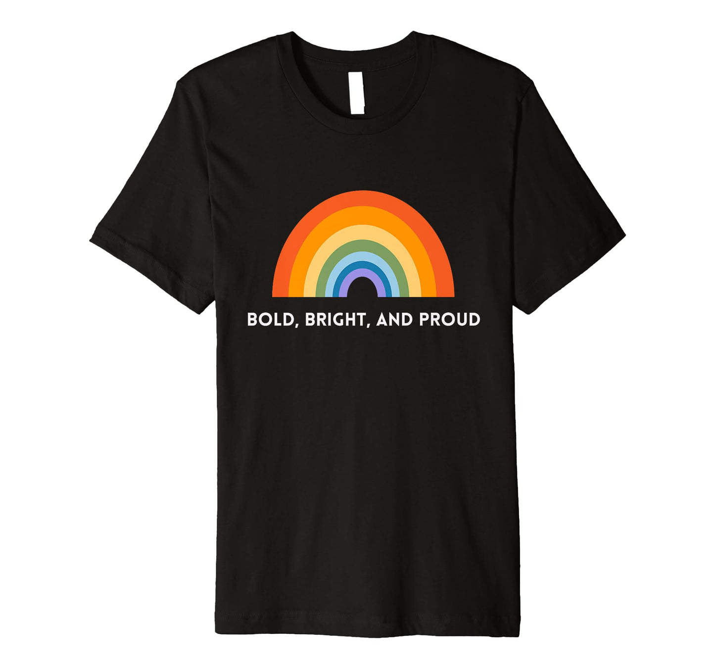 Rainbow Gay Pride Bold Bright And T-Shirt - Custom Art Print Men Women - T-Shirt, Sweatshirt, Hoodie