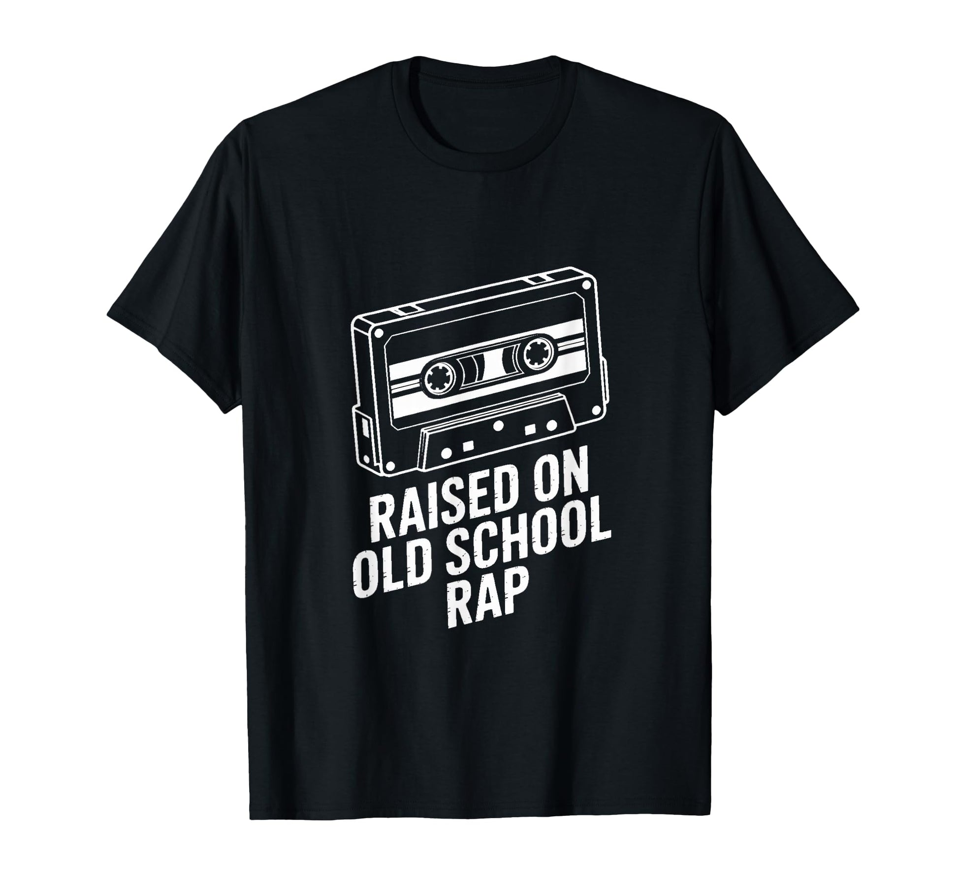 Raised Old School Rap Hip Hop Cassette T-Shirt - Graphic Print Unisex - T-Shirt, Sweatshirt, Hoodie