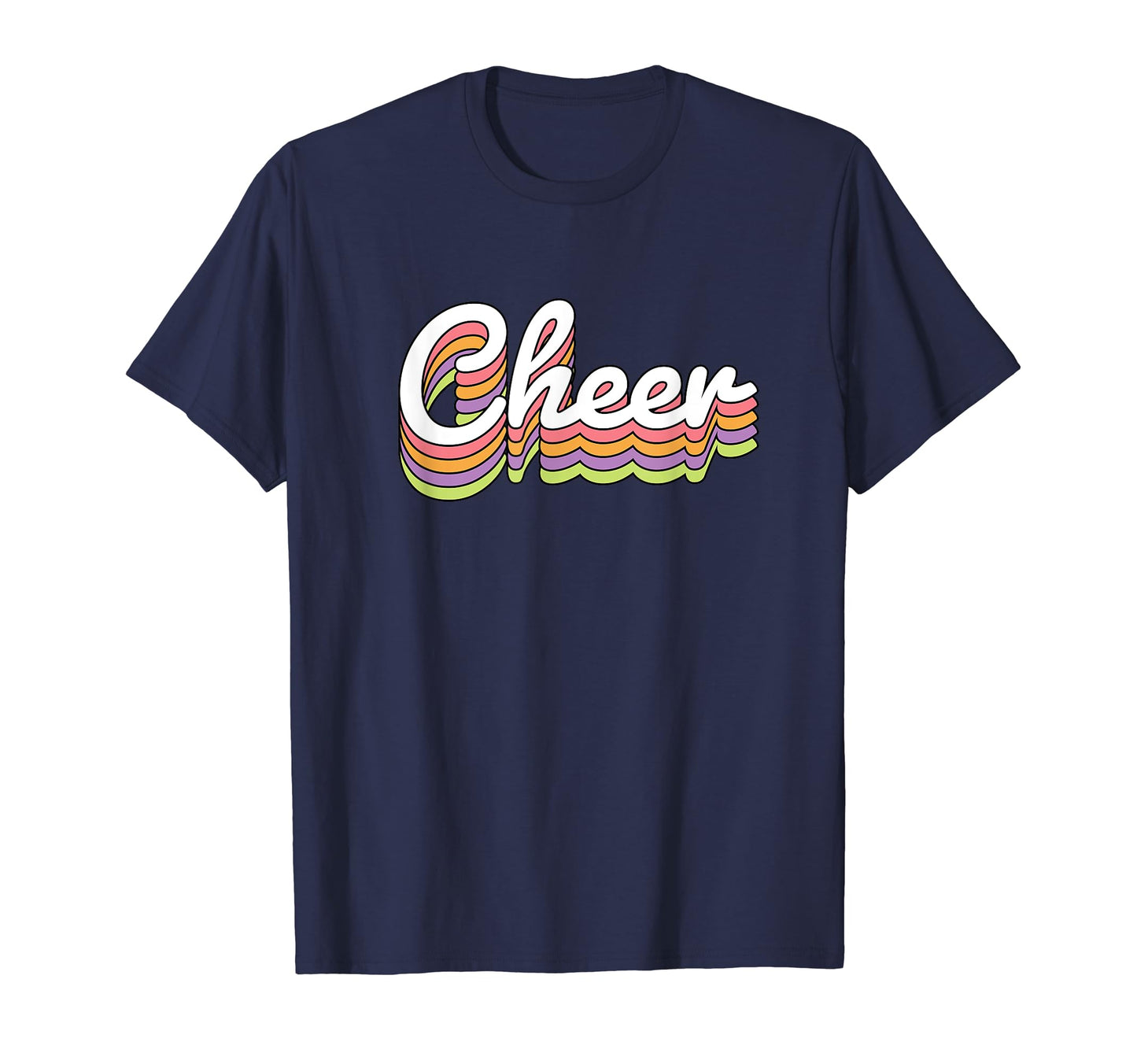 Cheer Rainbow Cheerleader T-Shirt - Custom Art Print Men Women - T-Shirt, Sweatshirt, Hoodie