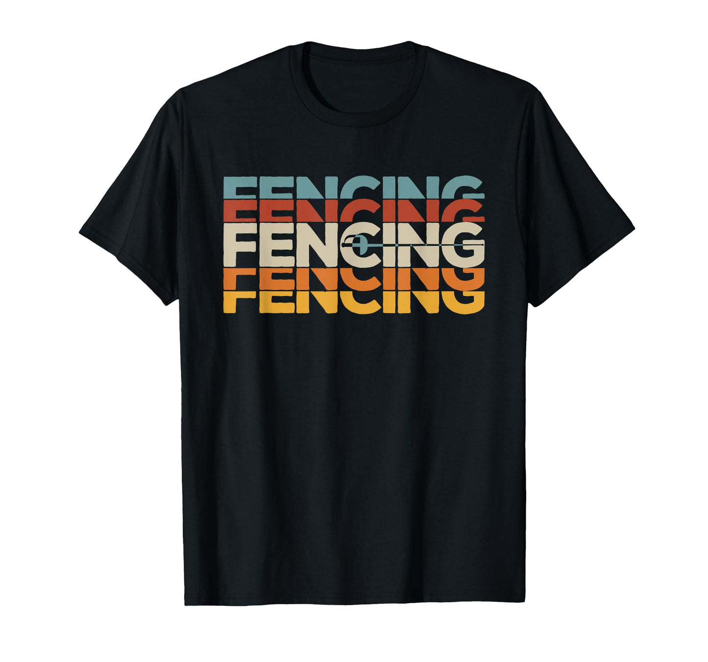 Fencing Sword Typography Fencer T-Shirt - Casual Everyday Wear for Adults - T-Shirt, Sweatshirt, Hoodie