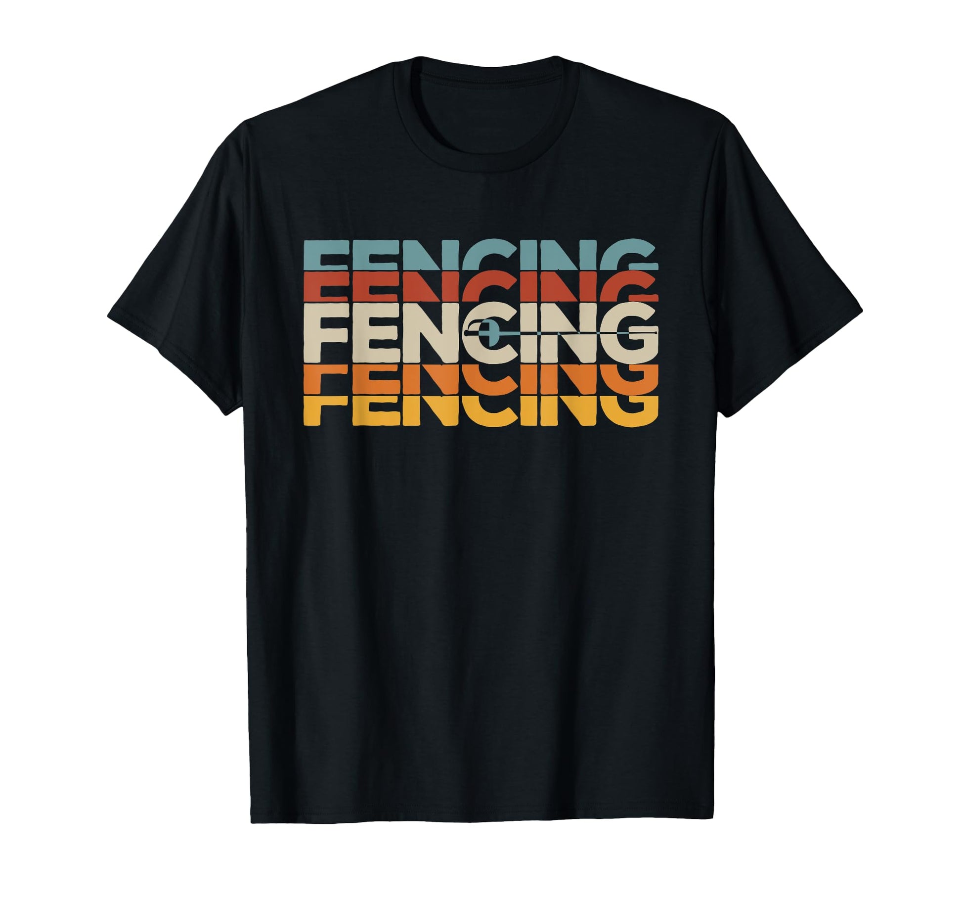 Fencing Sword Typography Fencer T-Shirt - Casual Everyday Wear for Adults - T-Shirt, Sweatshirt, Hoodie