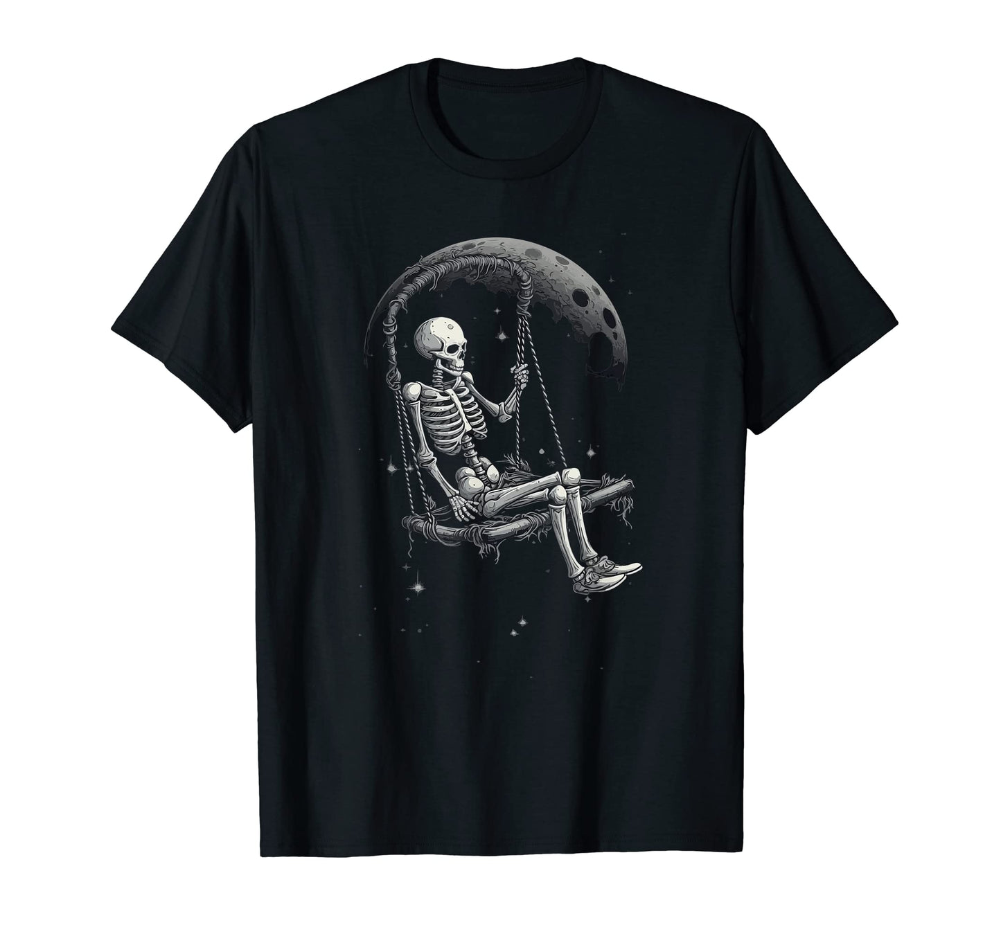 Rock Skeleton Moon Rock Emo Punk T-Shirt - Streetwear Style Men Women - T-Shirt, Sweatshirt, Hoodie