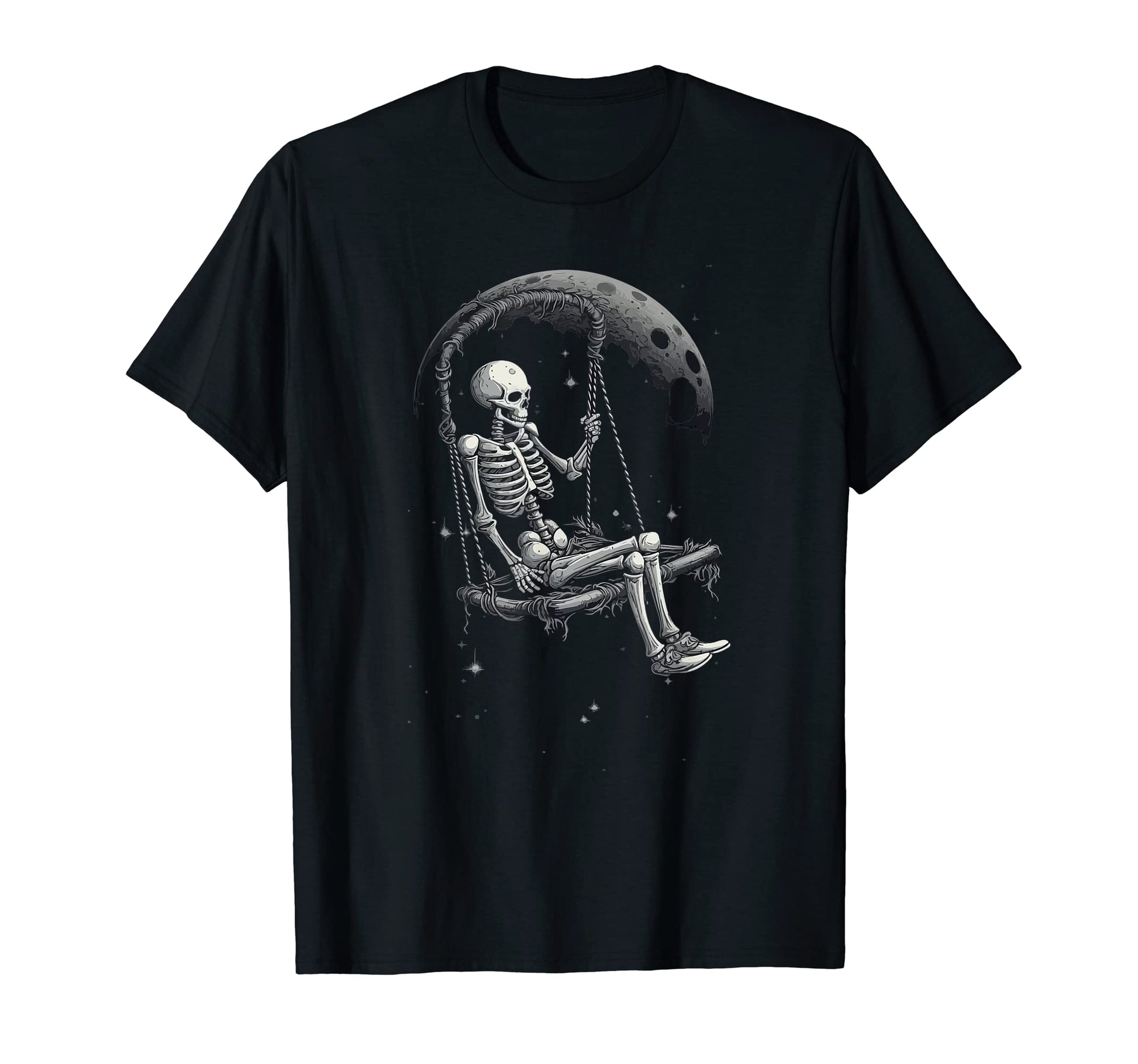 Rock Skeleton Moon Rock Emo Punk T-Shirt - Streetwear Style Men Women - T-Shirt, Sweatshirt, Hoodie