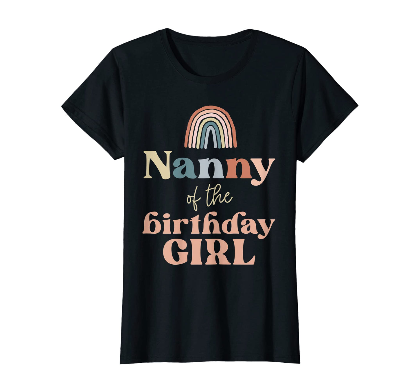 Womens Nanny Birthday Boho Rainbow T-Shirt - Streetwear Style Men Women - T-Shirt, Sweatshirt, Hoodie