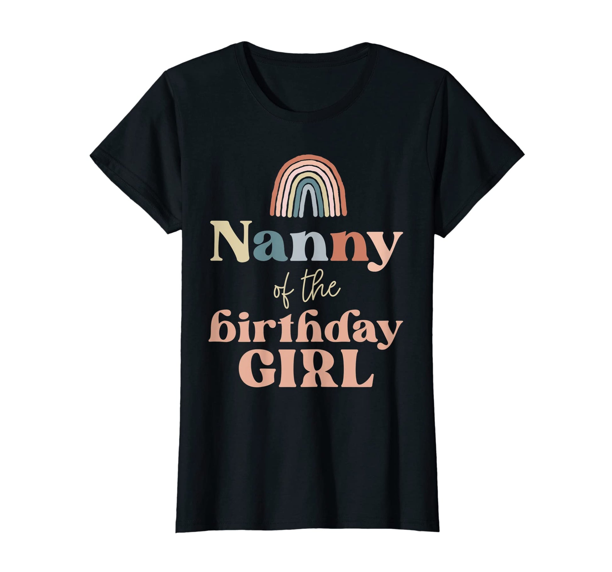 Womens Nanny Birthday Boho Rainbow T-Shirt - Streetwear Style Men Women - T-Shirt, Sweatshirt, Hoodie