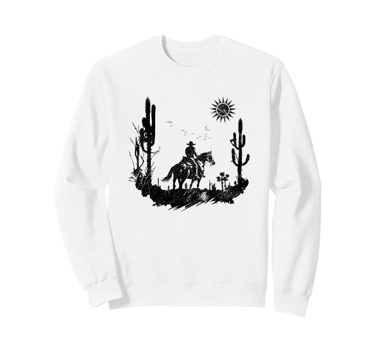 Cowboy Horseback Riding Country Sweatshirt - Fun Novelty Design Men Women - T-Shirt, Sweatshirt, Hoodie