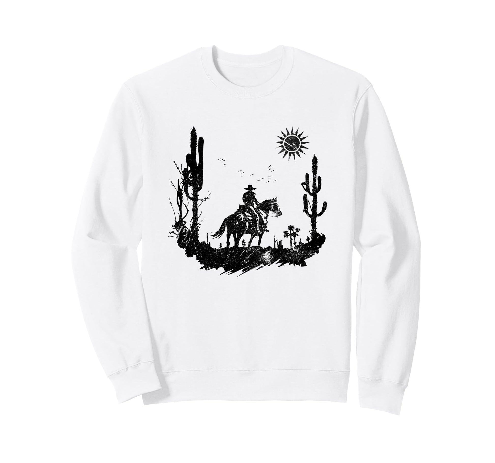 Cowboy Horseback Riding Country Sweatshirt - Fun Novelty Design Men Women - T-Shirt, Sweatshirt, Hoodie