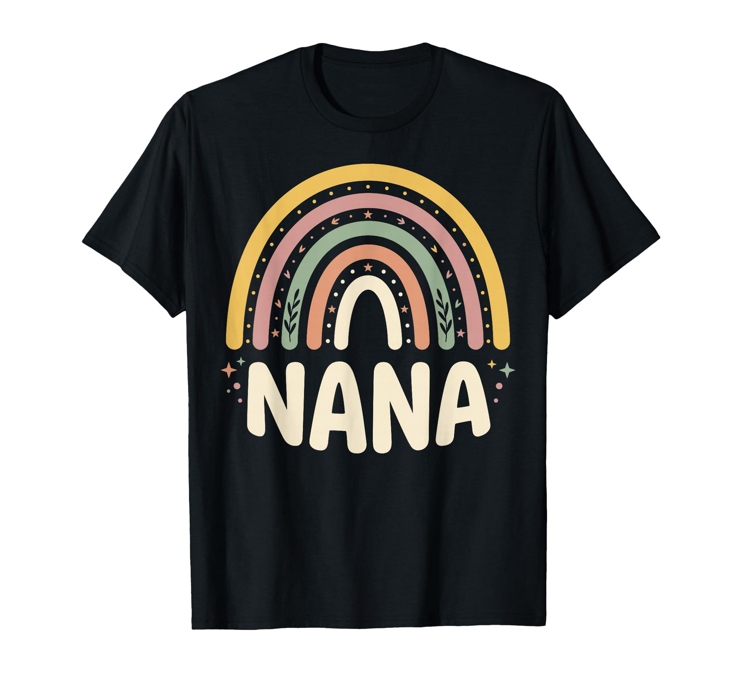 Boho Rainbow Nana Pastel Grandmother T-Shirt - Graphic Print Unisex - T-Shirt, Sweatshirt, Hoodie