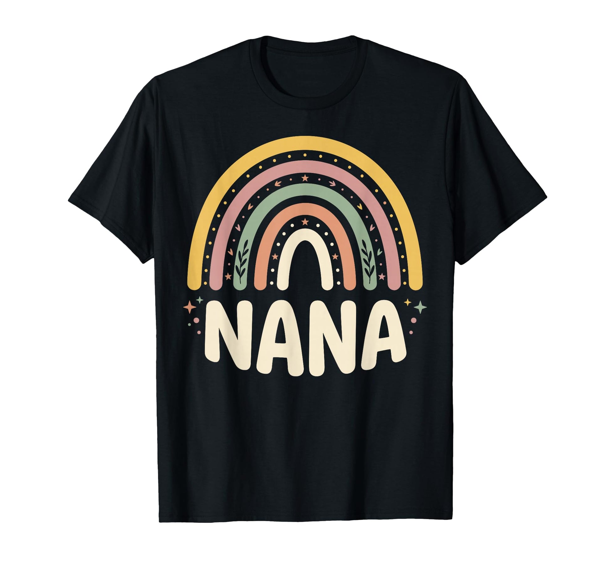 Boho Rainbow Nana Pastel Grandmother T-Shirt - Graphic Print Unisex - T-Shirt, Sweatshirt, Hoodie